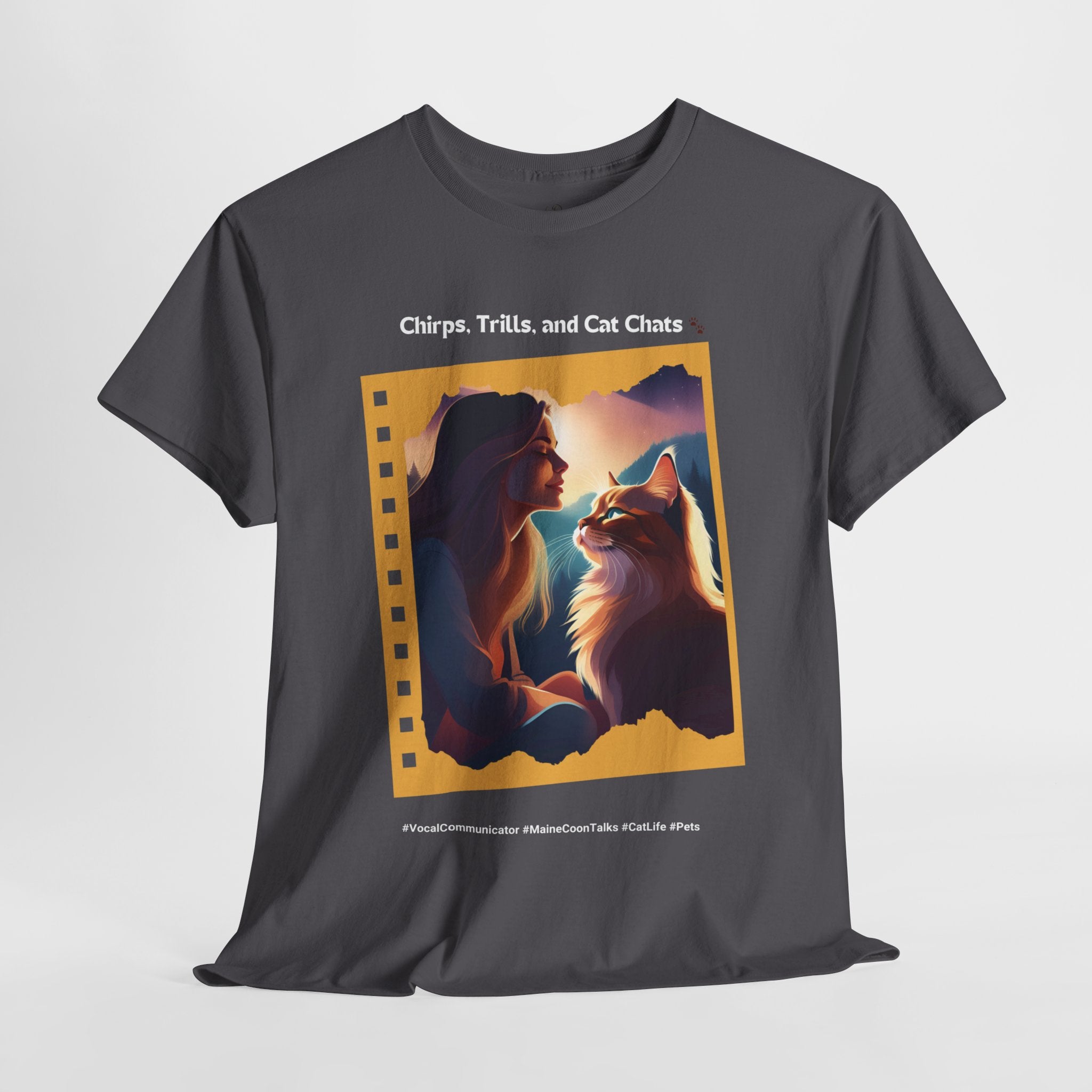 Women's - Chirps, Trills, and Cat Chats: Maine Coon Conversations T-Shirt