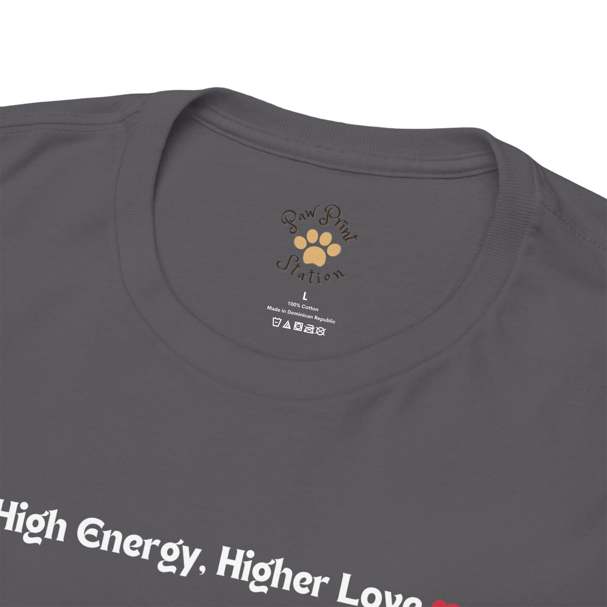 Women’s “High Energy, Higher Love” Australian Shepherd T‑Shirt – Energetic Pup Mom Gift