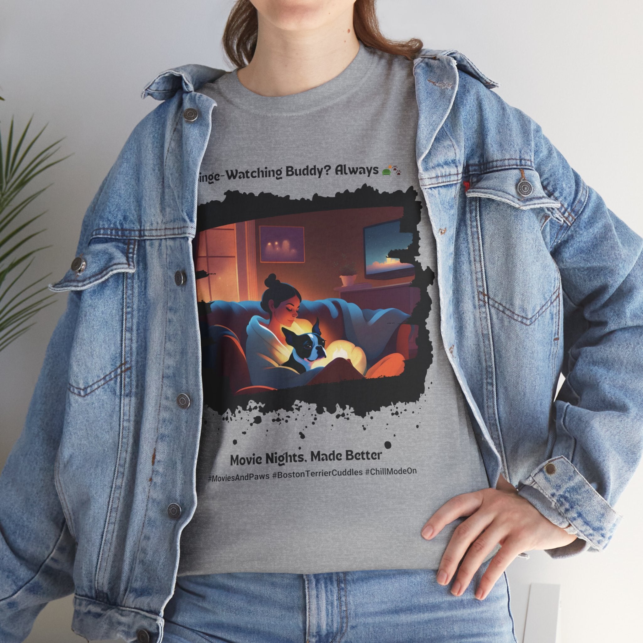 Women's - Movie Nights, Made Better: Boston Terrier T-Shirt