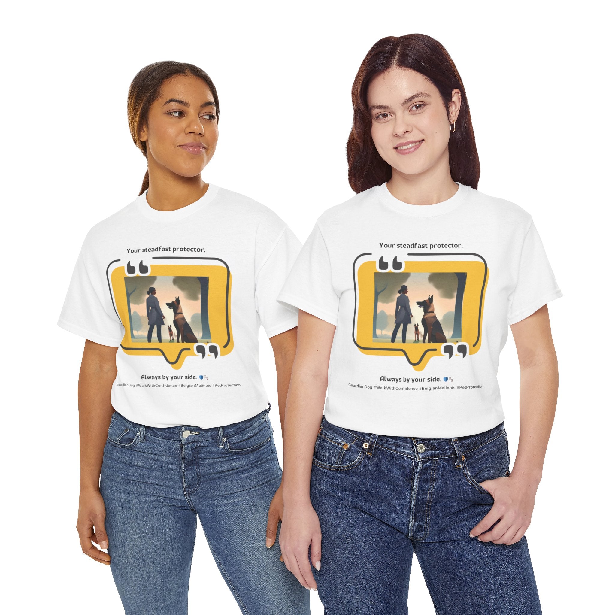 Women’s “Your Steadfast Protector” Belgian Malinois T‑Shirt – Guardian Pup Mom Gift
