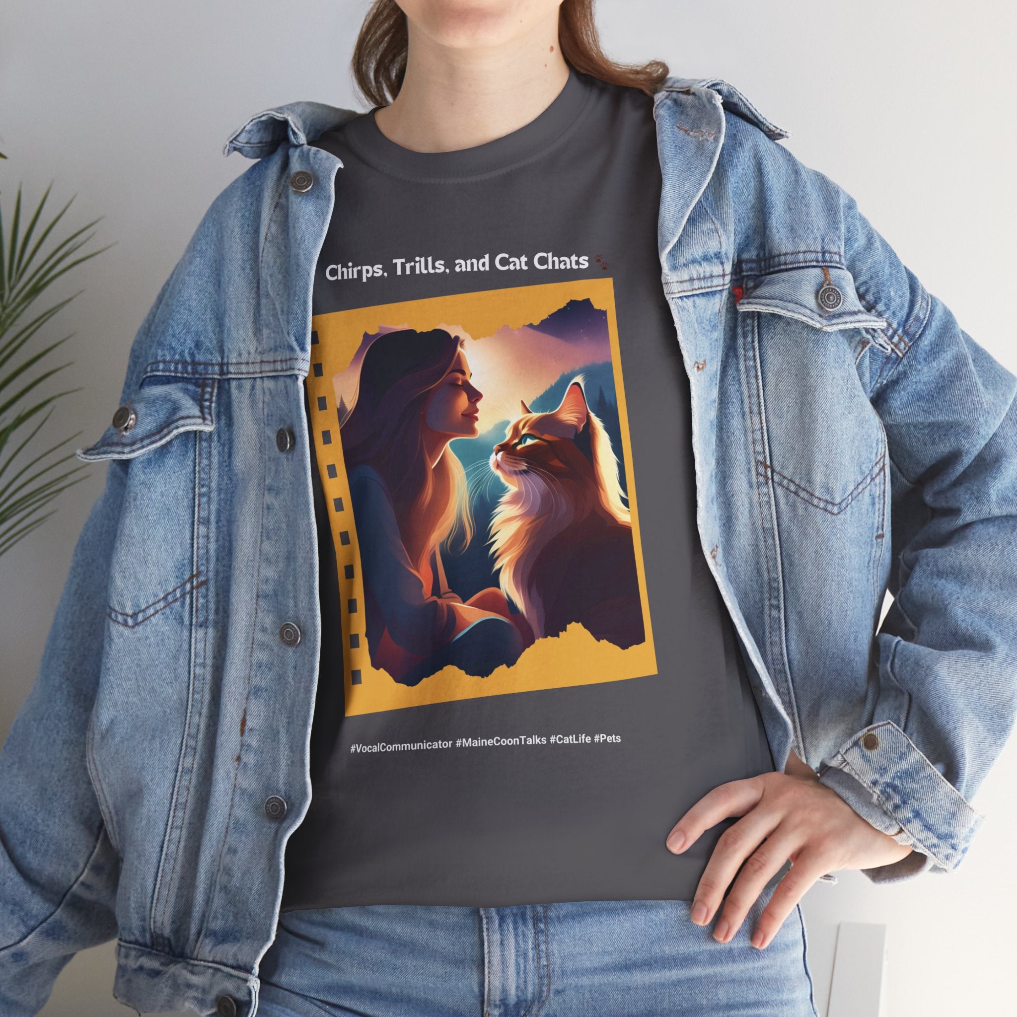 Women's - Chirps, Trills, and Cat Chats: Maine Coon Conversations T-Shirt