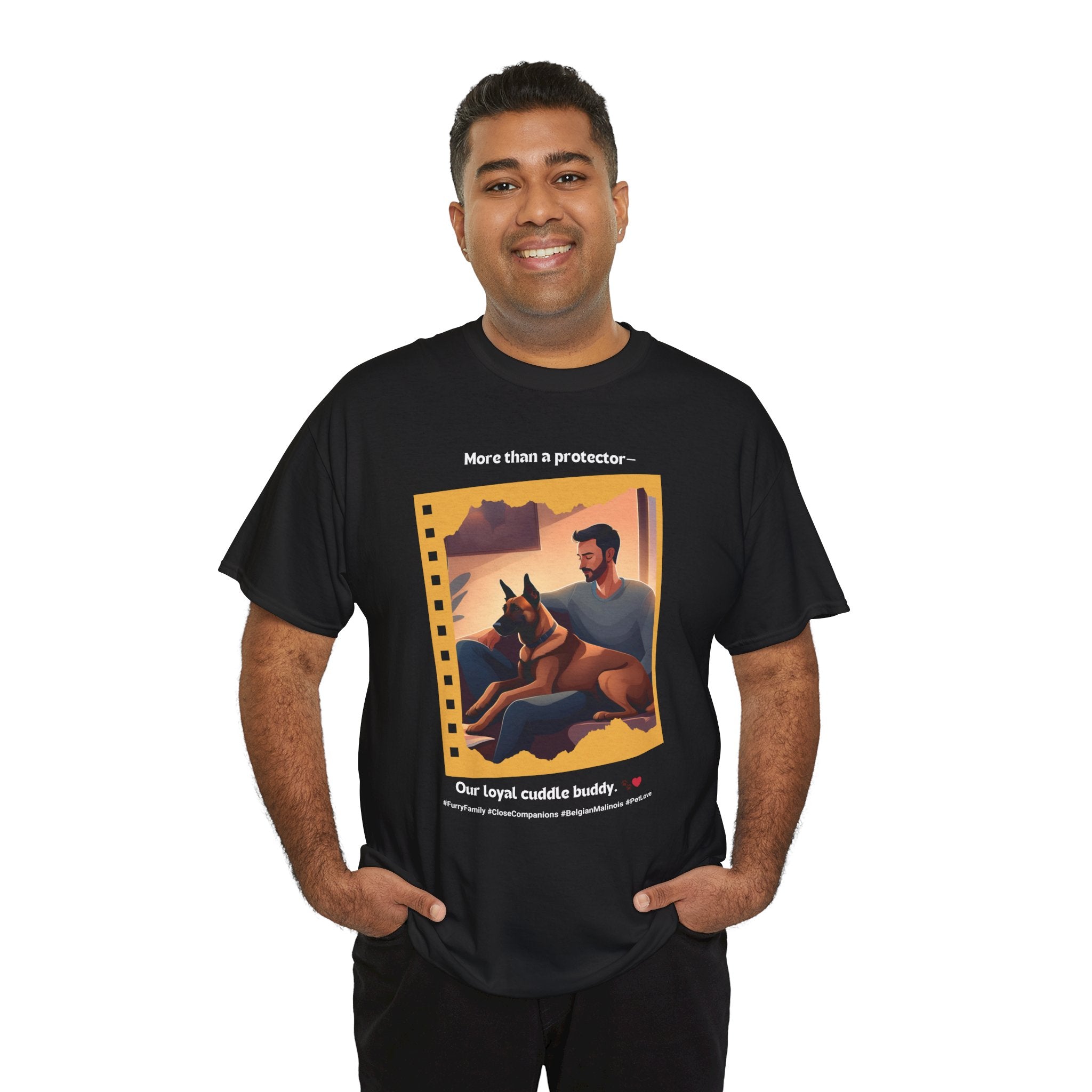 Men's - Loyal Cuddle Buddy: Belgian Malinois T-Shirt