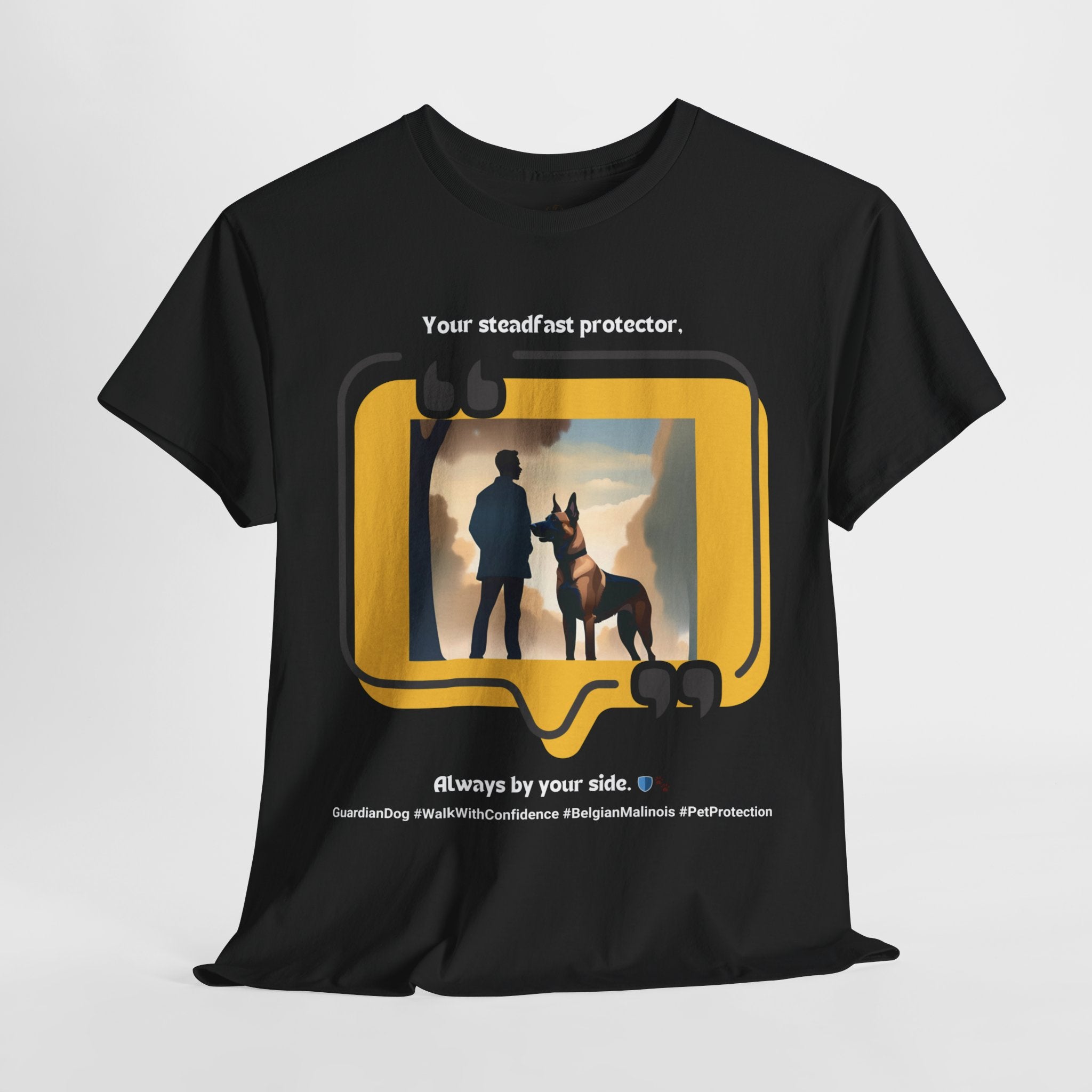 Men’s “Your Steadfast Protector” Belgian Malinois T‑Shirt – Guardian Pup Dad Gift
