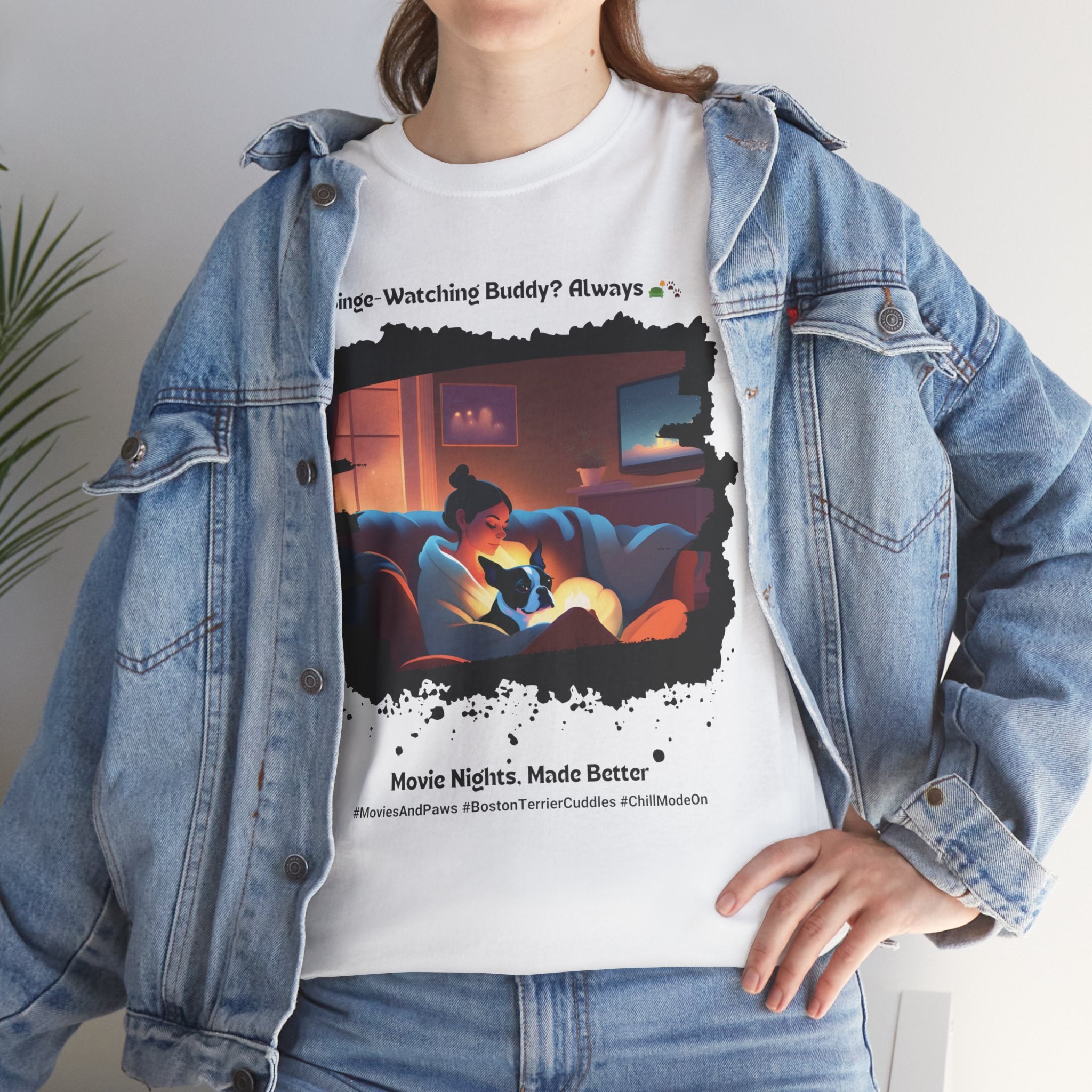Women's - Movie Nights, Made Better: Boston Terrier T-Shirt