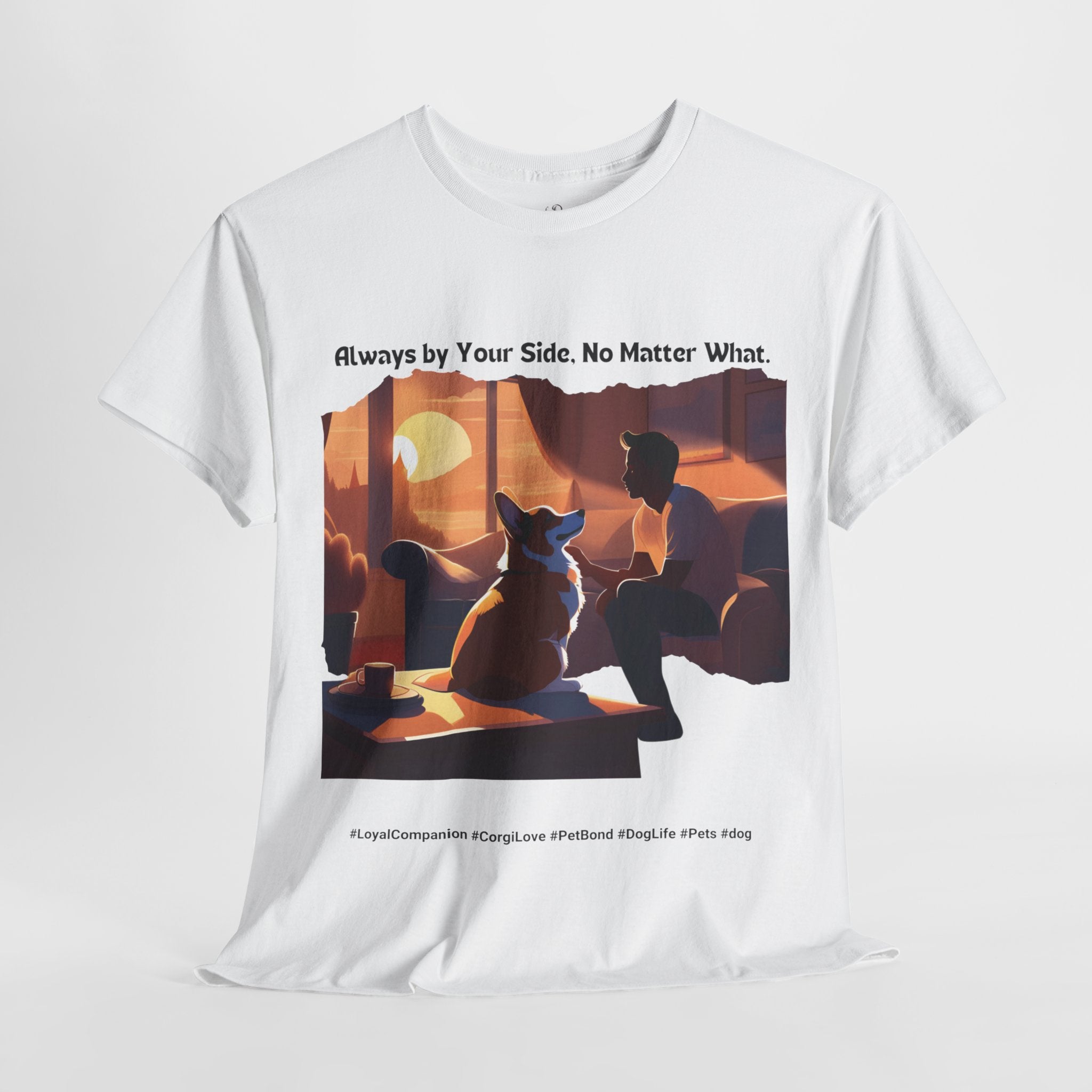Men's - Always by Your Side: Corgi Love T-Shirt
