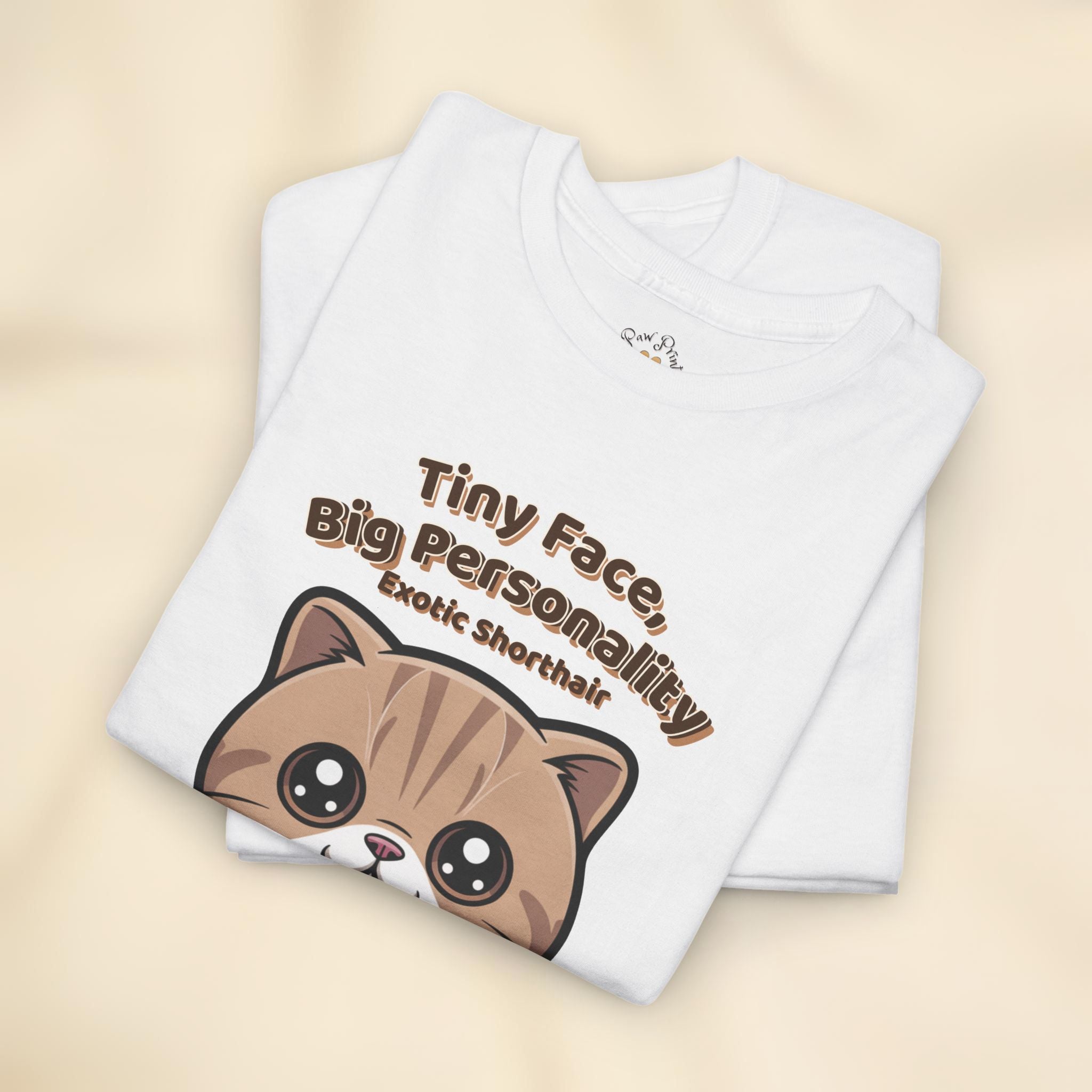 Unisex T-Shirt – Tiny Face, Big Personality: Exotic Shorthair Everyday Moments Edition