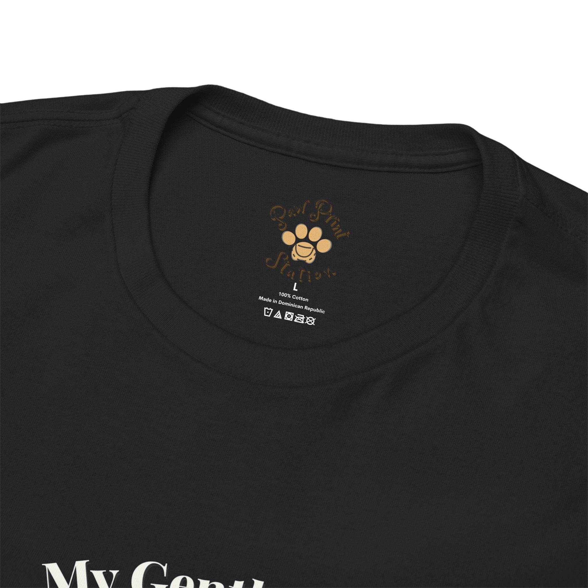 Unisex Personalized T-Shirt – My Gentle Joy: Custom Doodle (Goldendoodle/Labradoodle) Watercolor Winter Portrait