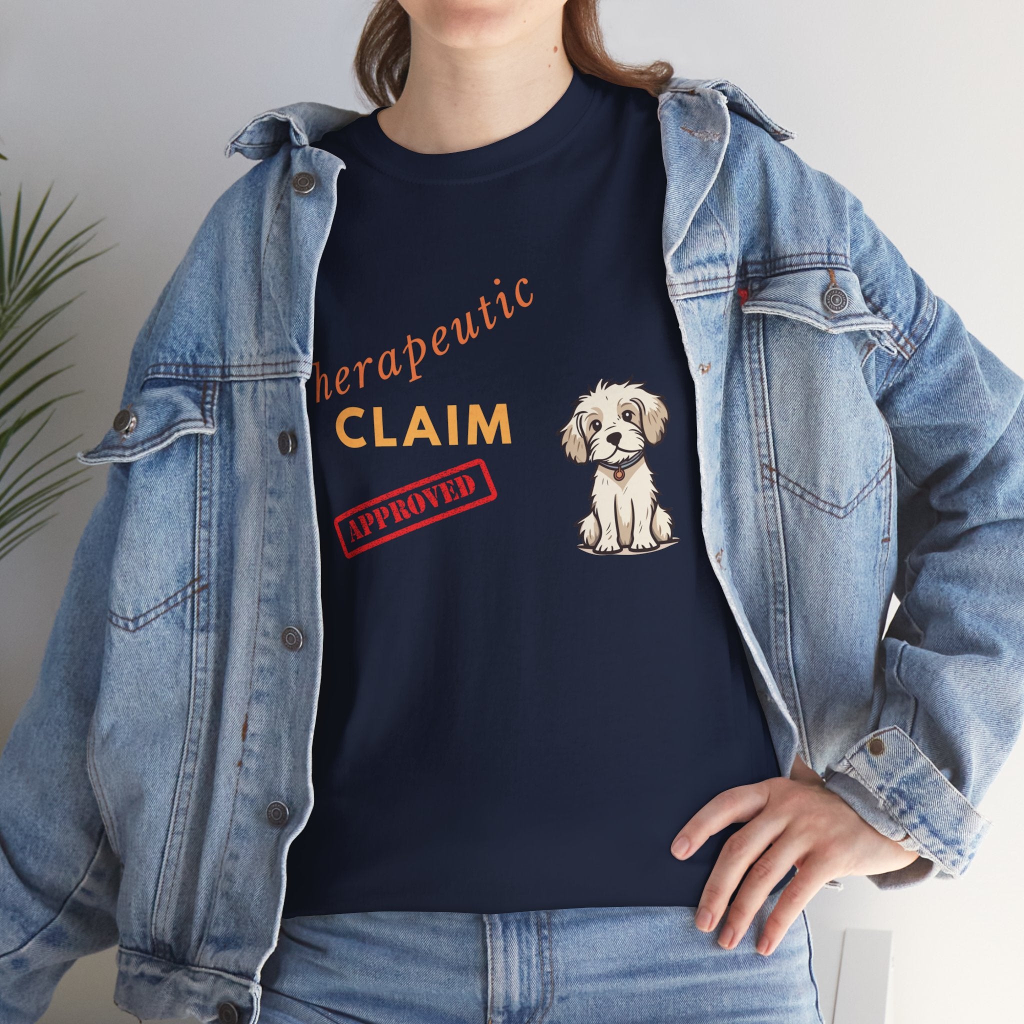 Unisex “Therapy Dog Approved” T‑Shirt – Comfort Pup Gift