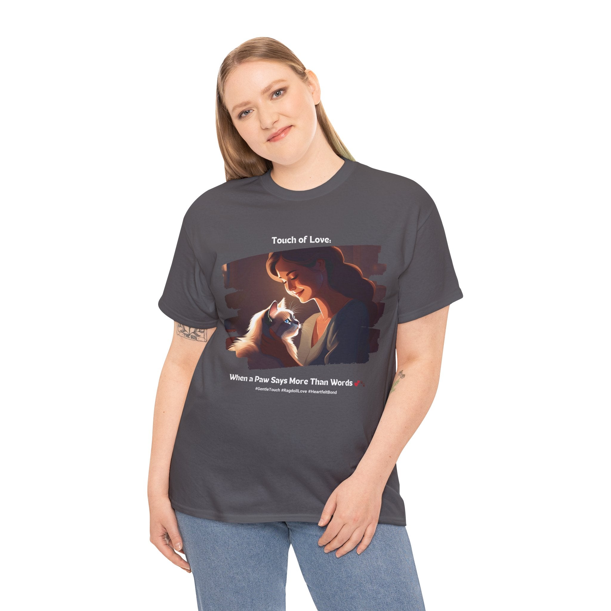 Women’s “Paw‑sitively Adorable” Ragdoll T‑Shirt – Cute Cat Mom Gift