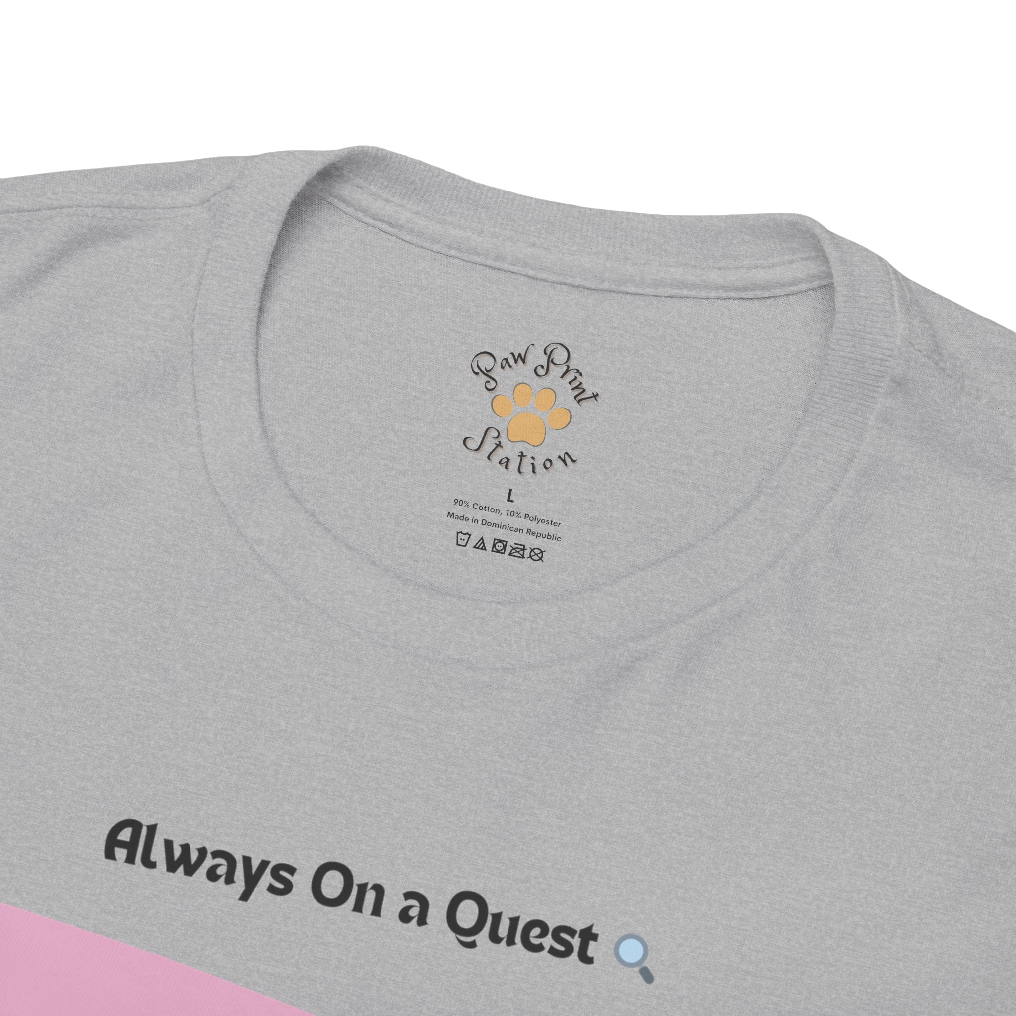 Unisex “Always On a Quest” Devon Rex T‑Shirt – Curious Kitty Gift