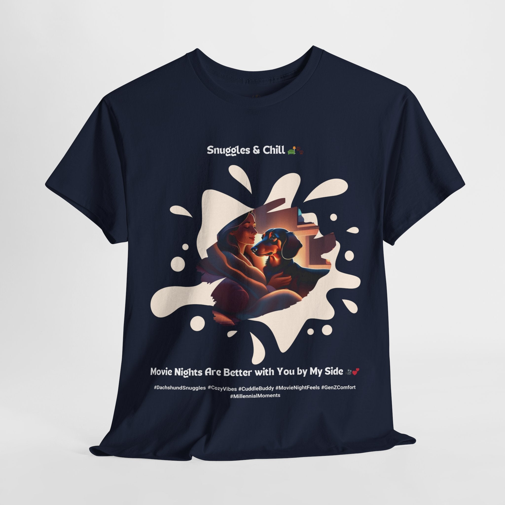 Women's - Snuggles & Chill: Dachshund Movie Night T-Shirt