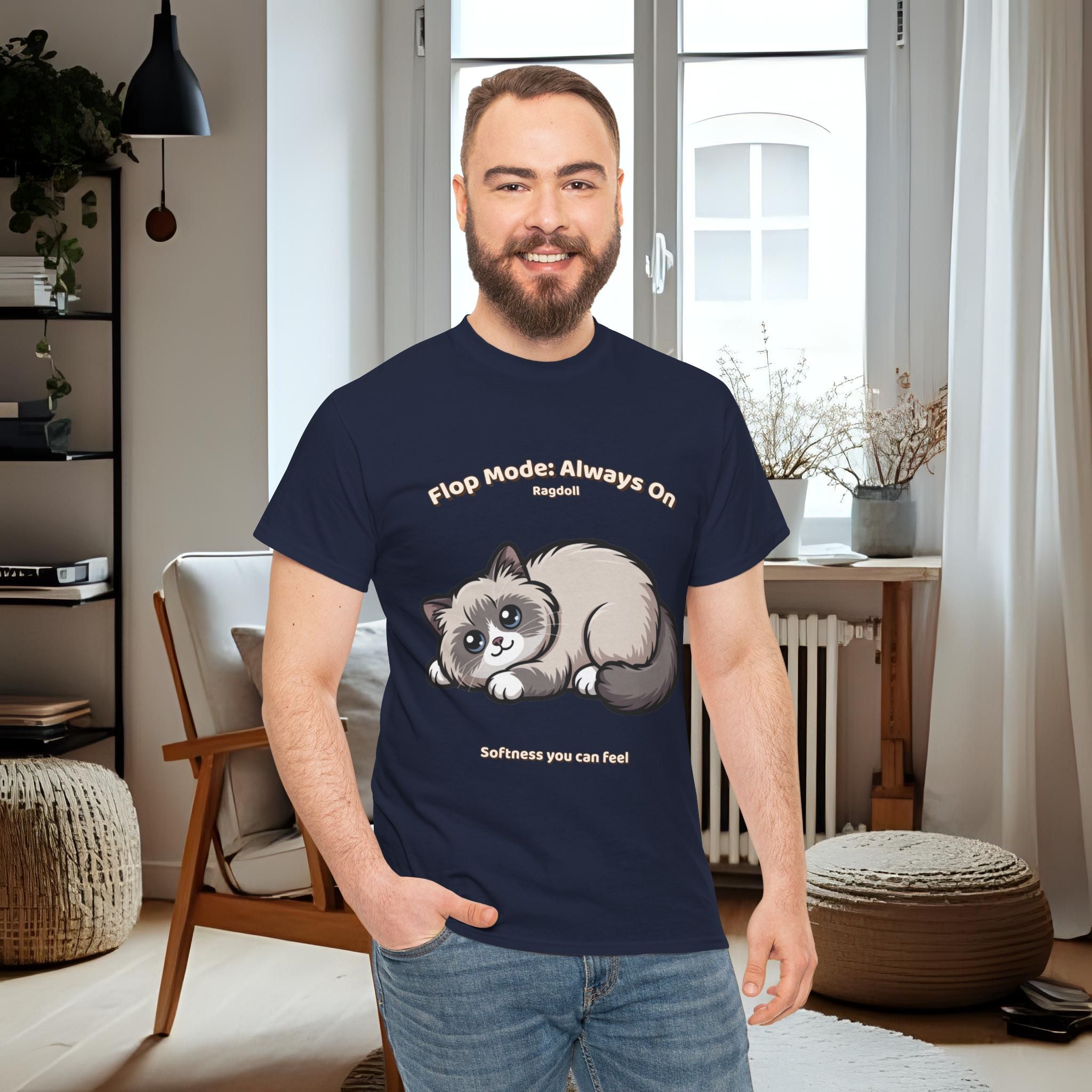 Unisex T-Shirt – Flop Mode: Always On: Ragdoll Everyday Moments Edition