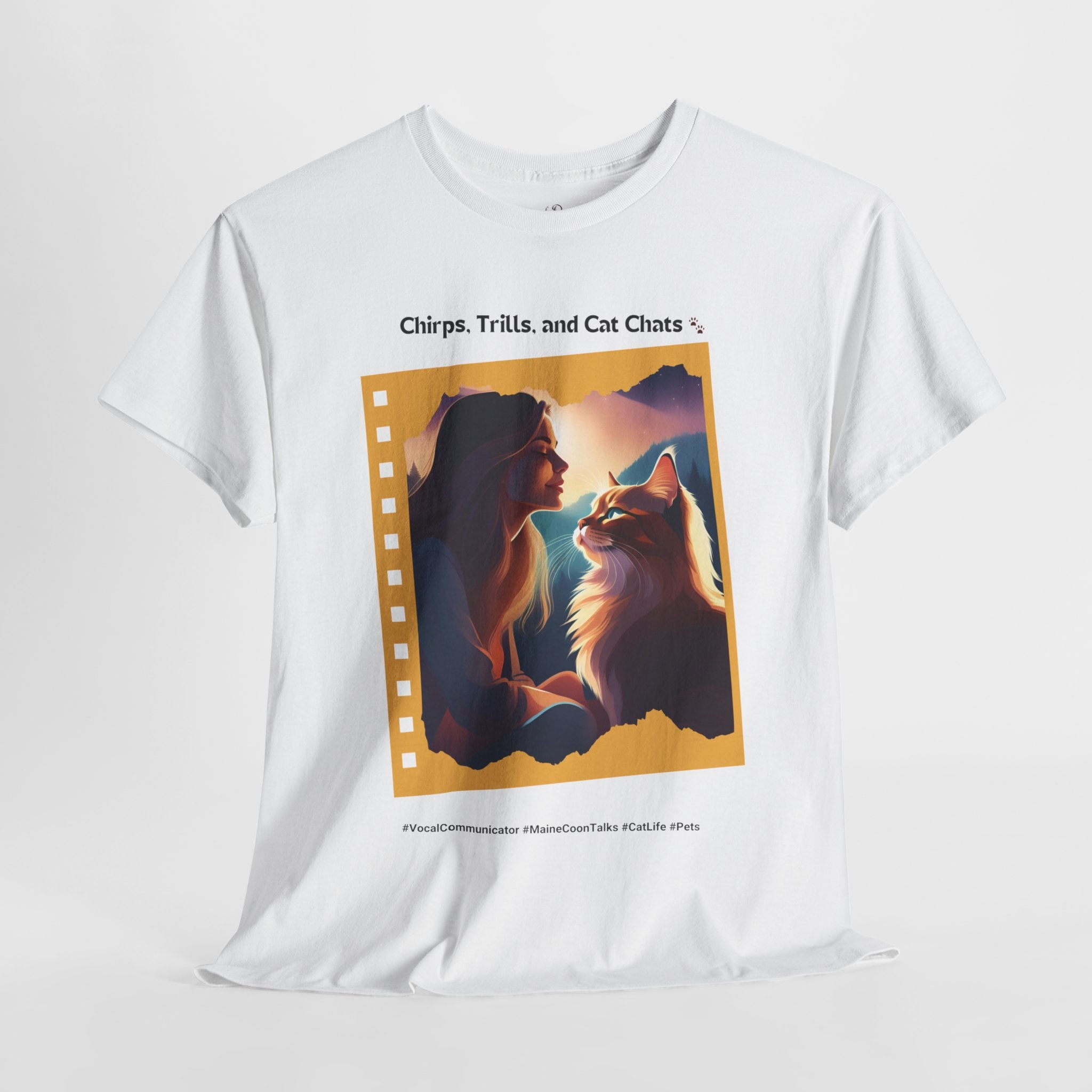 Women's - Chirps, Trills, and Cat Chats: Maine Coon Conversations T-Shirt