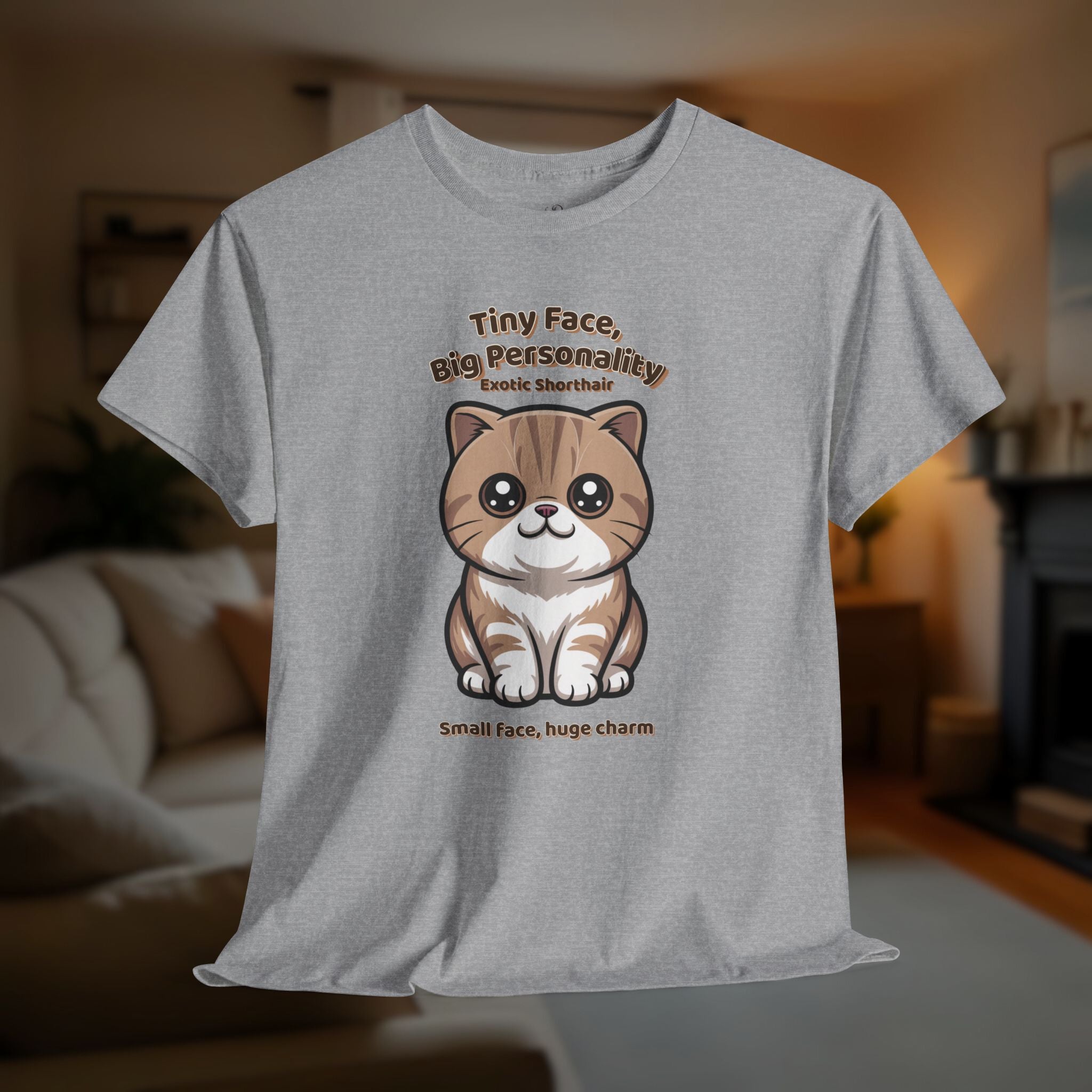 Unisex T-Shirt – Tiny Face, Big Personality: Exotic Shorthair Everyday Moments Edition