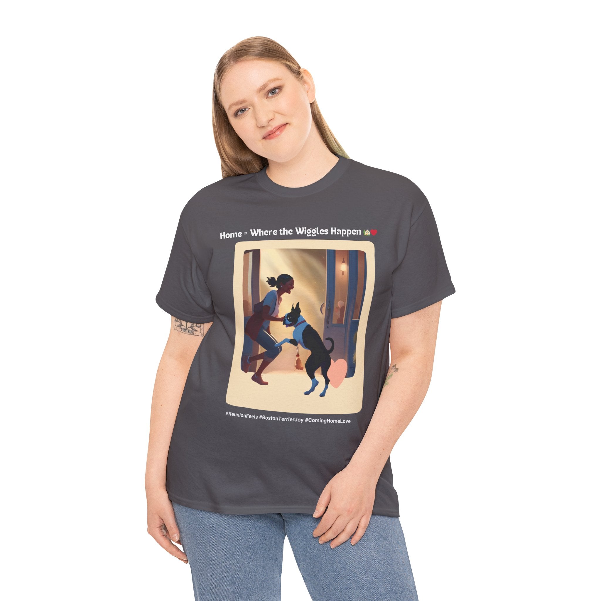 Women’s “Boundless Joy” Boston Terrier Reunion T‑Shirt – Joyful Reunion Mom Gift