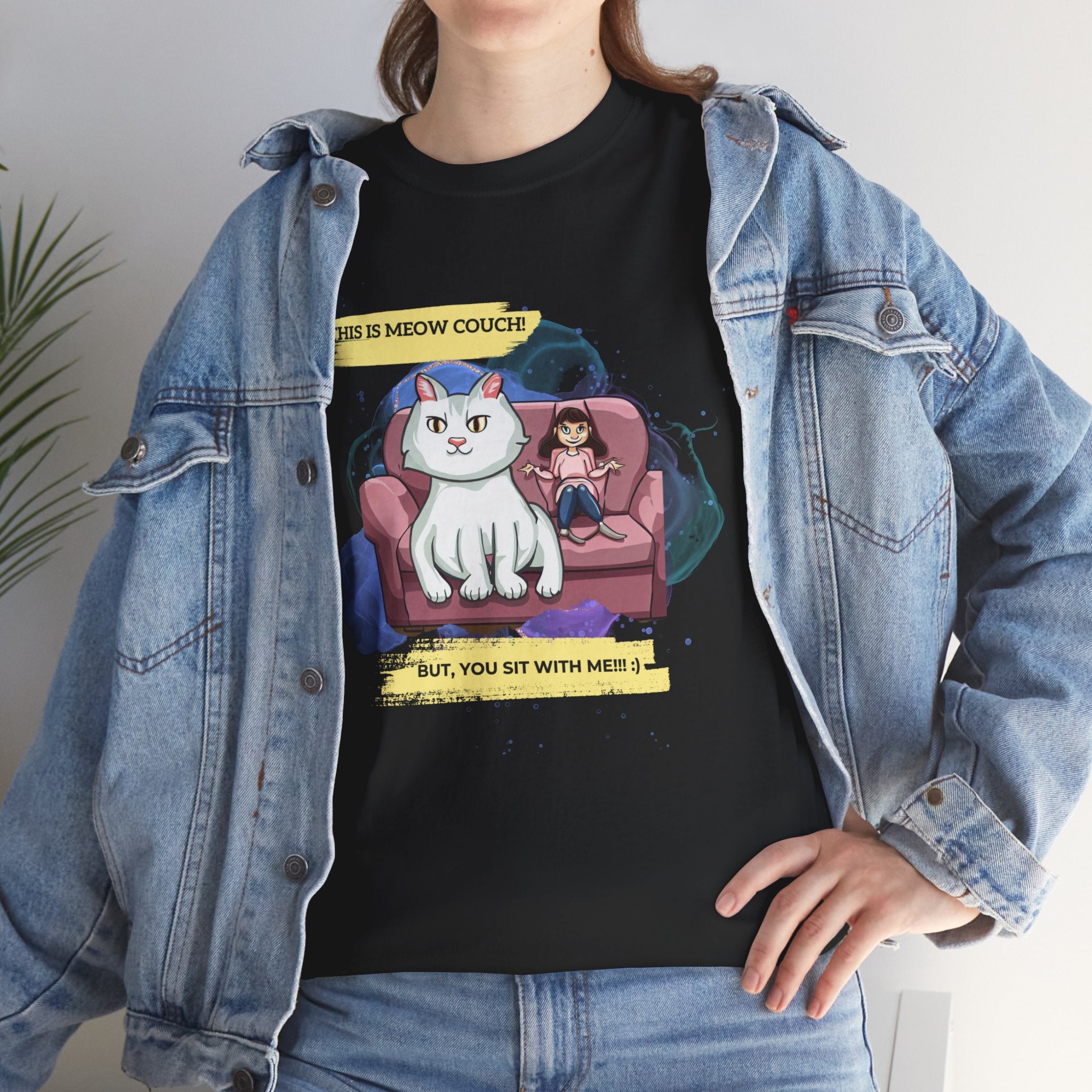 Unisex “Meow Couch” T-Shirt – Sofa King Kitty, Cat Lover Gift