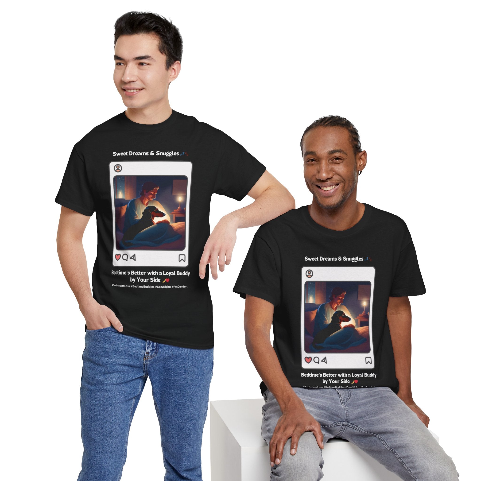 Men's - Sweet Dreams & Snuggles: Dachshund Love T-Shirt