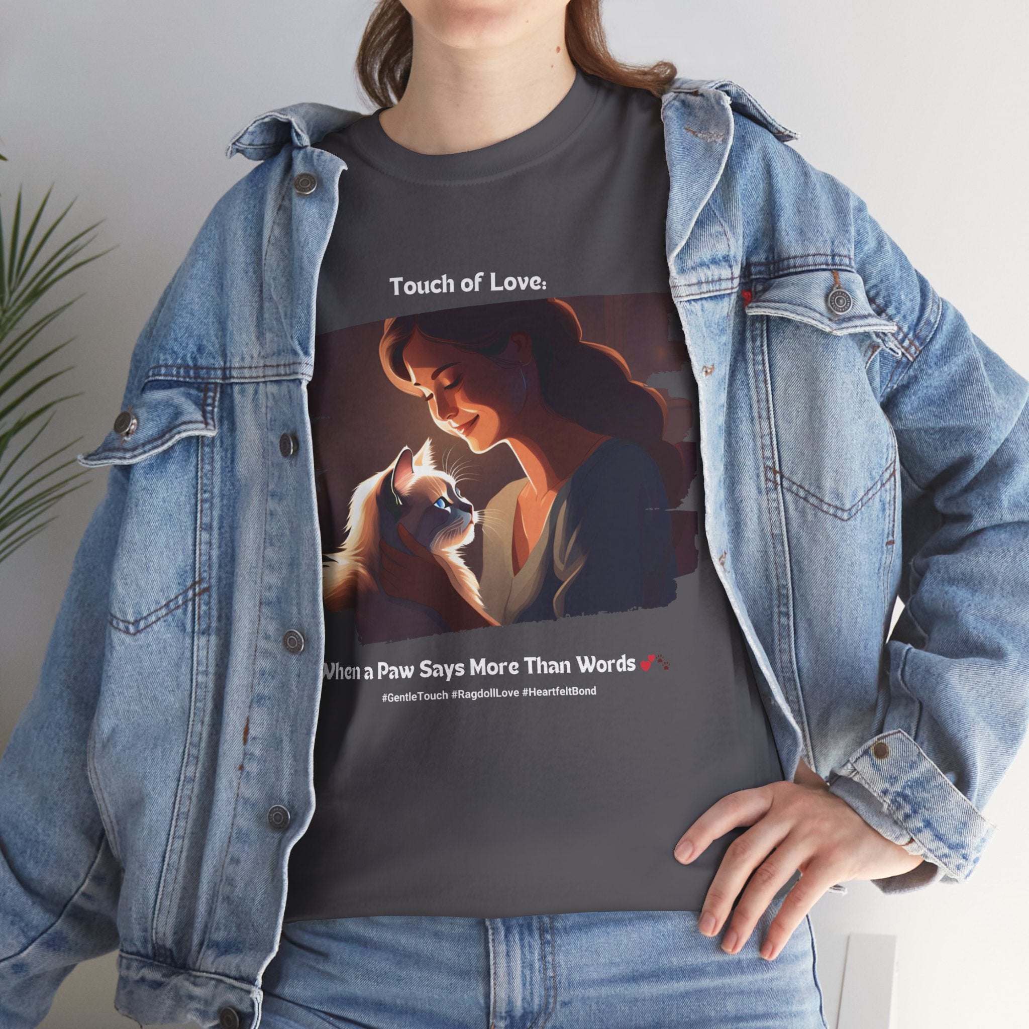 Women’s “Paw‑sitively Adorable” Ragdoll T‑Shirt – Cute Cat Mom Gift