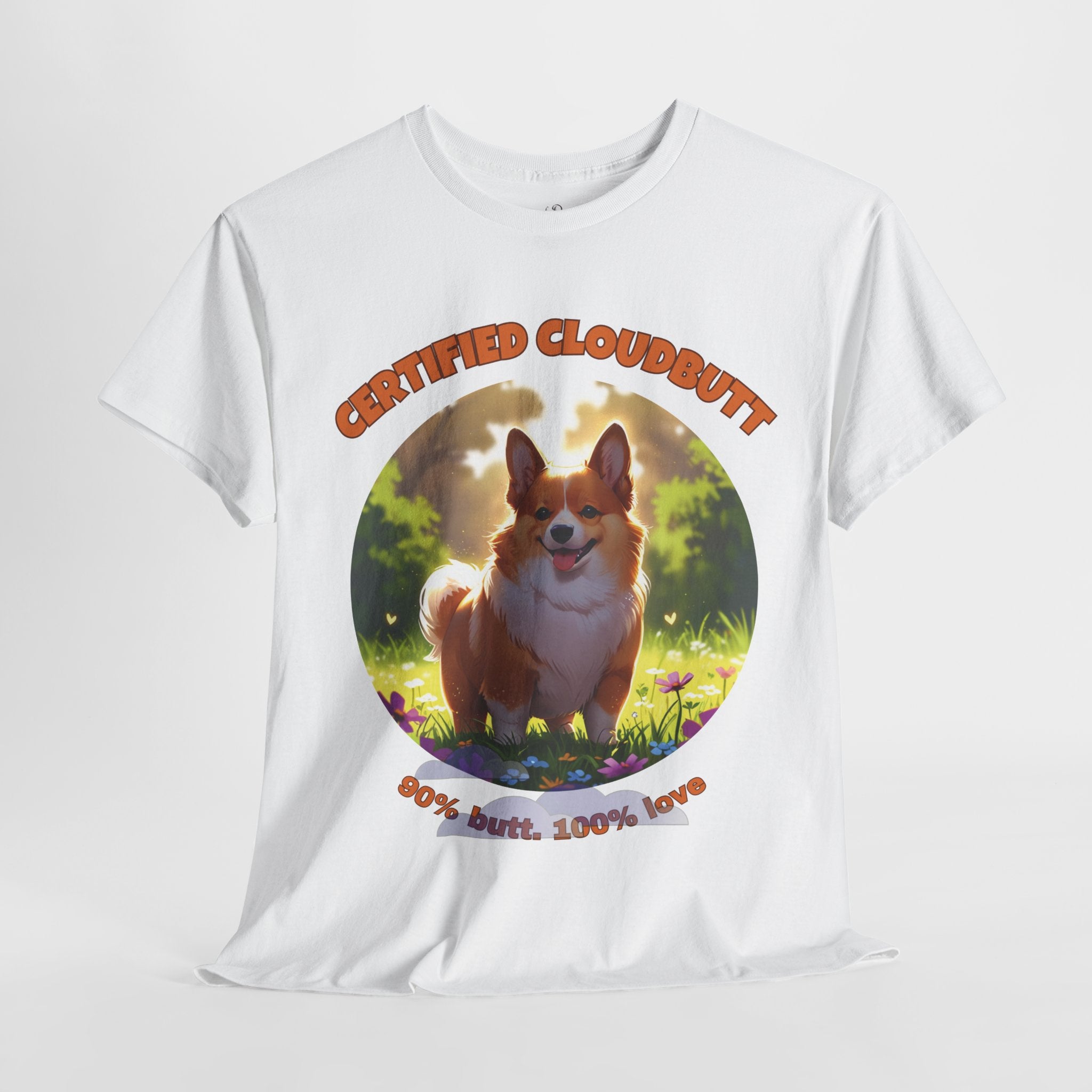 Unisex “Certified Cloudbutt” Corgi T-Shirt – Funny Pet Tee for Dog Lovers