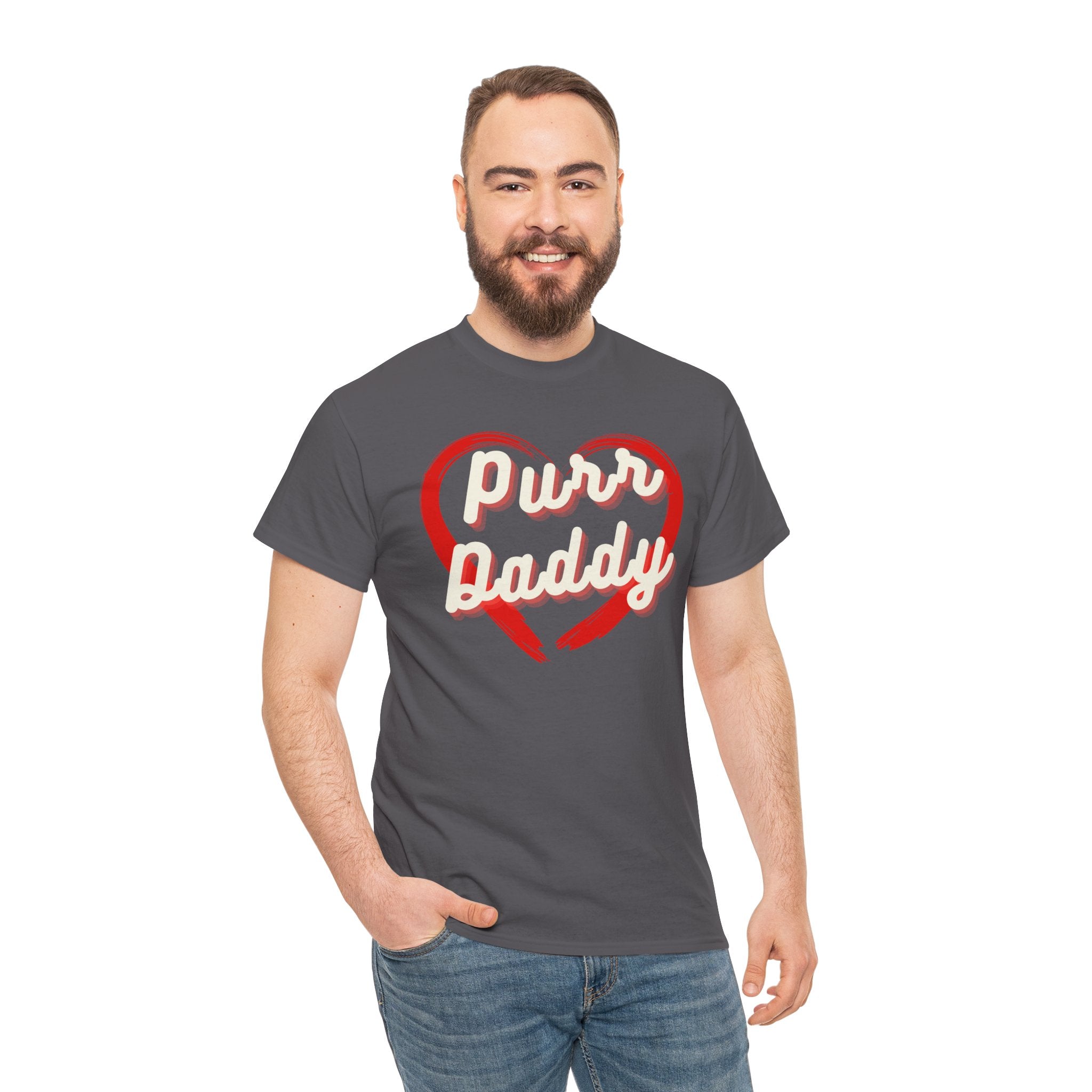 Men’s “Purr Daddy Pride” T-Shirt – Cat Dad Love, Feline Lover Gift