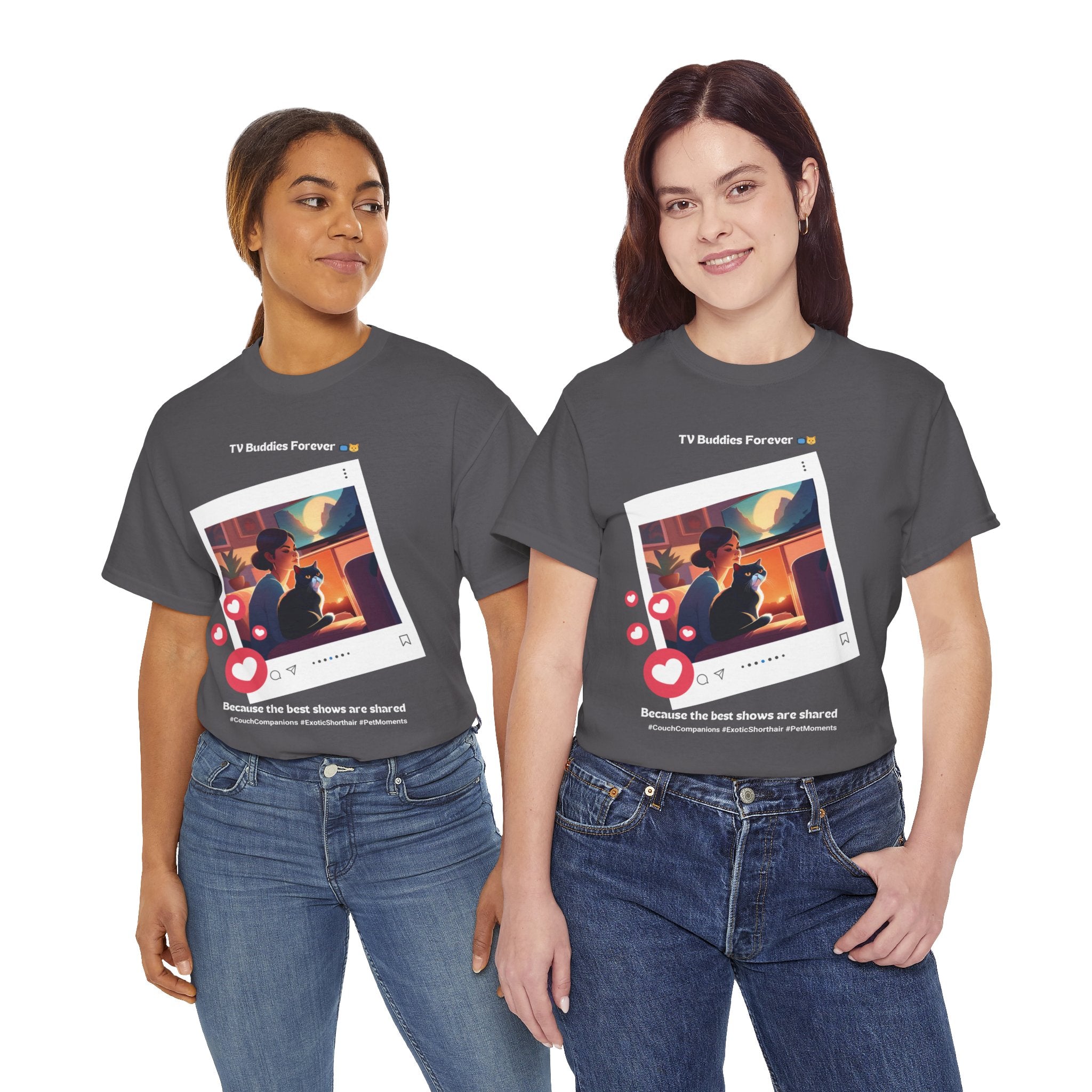 Women's - TV Buddies Forever: Exotic Shorthair Love T-Shirt