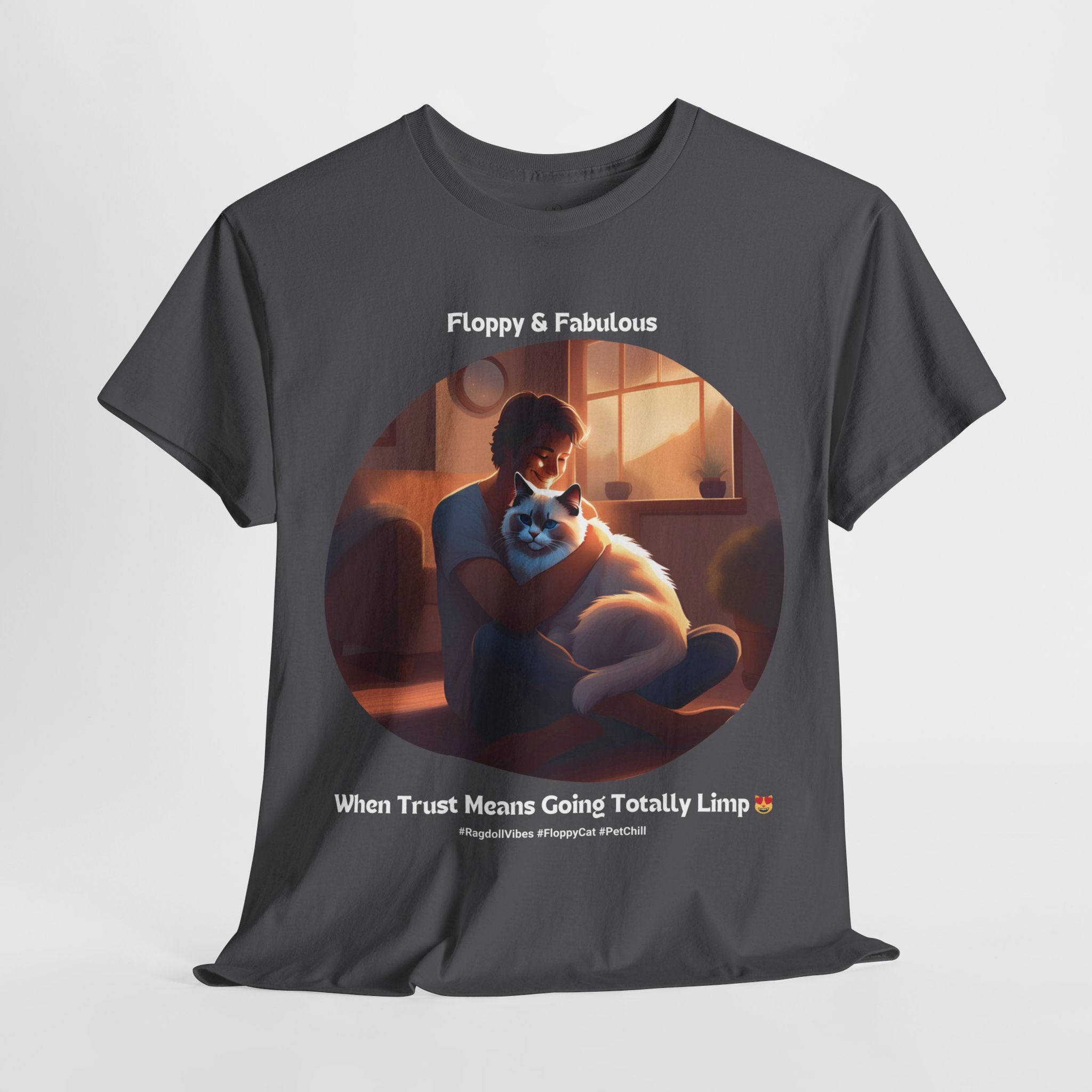 Men’s “The Ultimate Cuddle Buddy” Ragdoll T‑Shirt – Cozy Cat Dad Gift