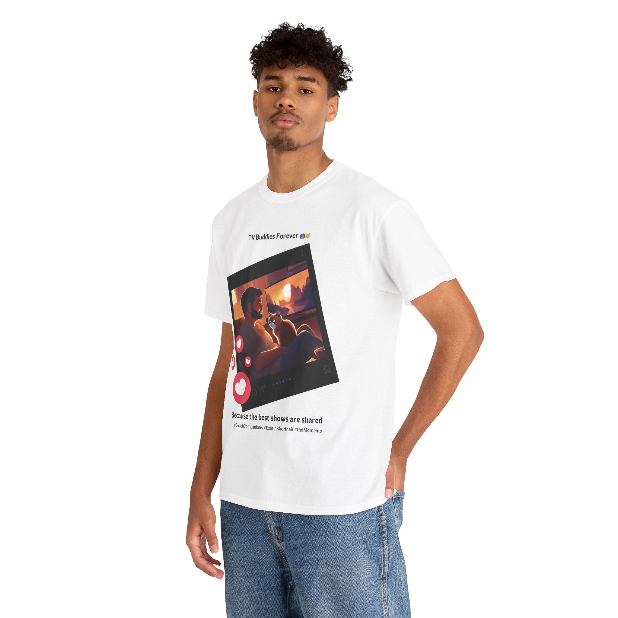 Men's - TV Buddies Forever: Exotic Shorthair Love T-Shirt