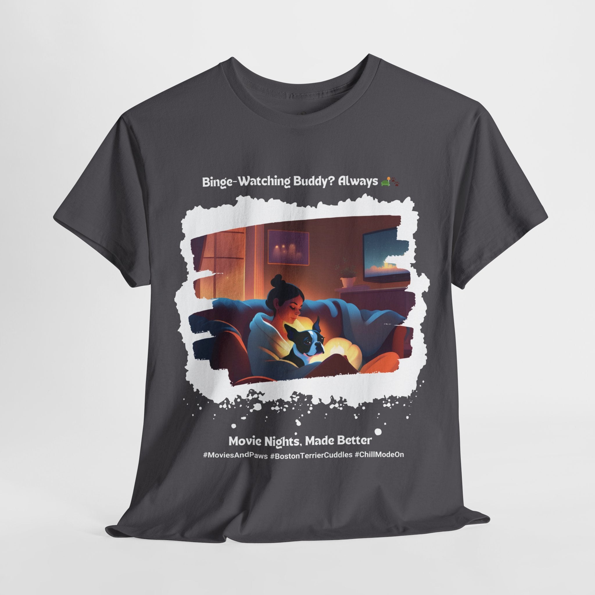 Women's - Movie Nights, Made Better: Boston Terrier T-Shirt