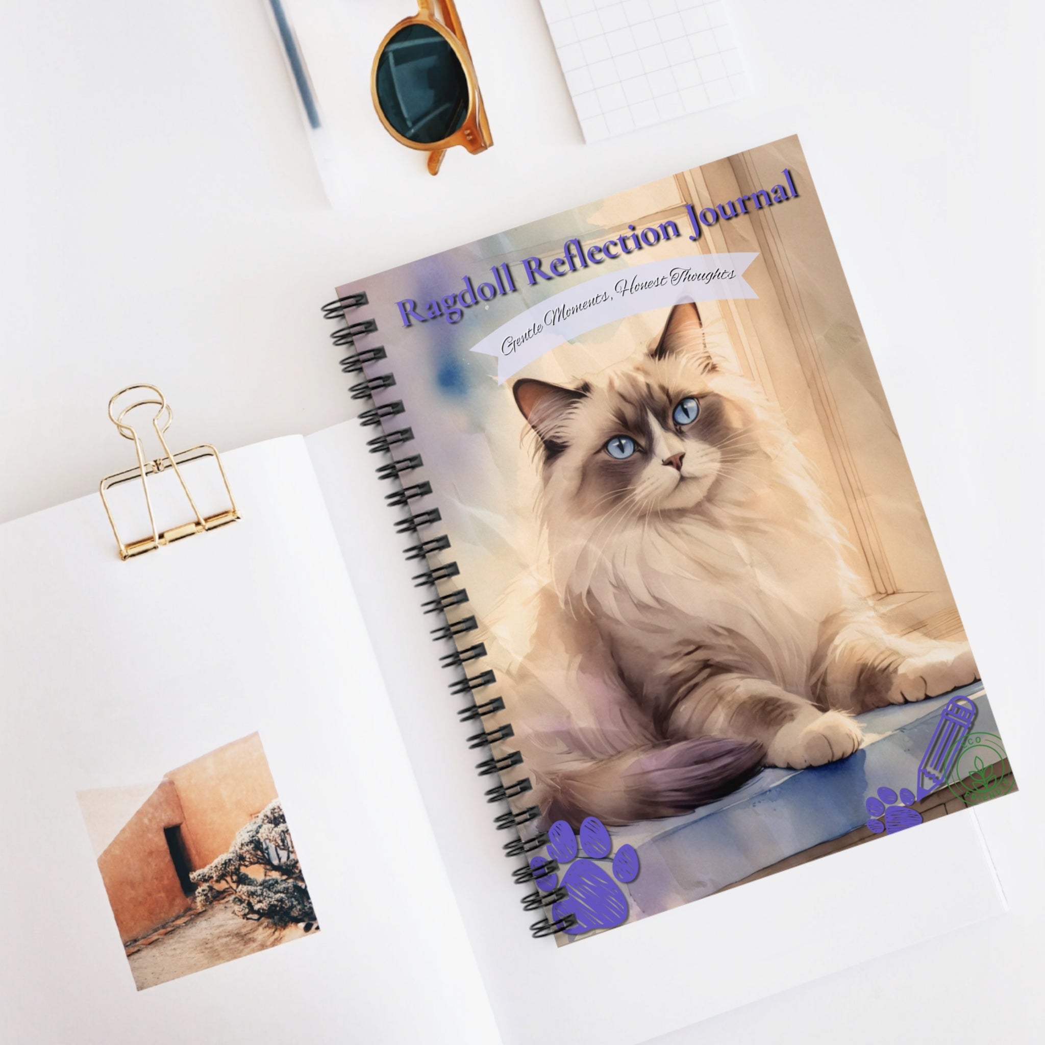 Ragdoll Cat Spiral Notebook, Cute Cat Journal, Pet Lover Gift, Cat Lover's Notebook, Cat-Themed Stationery, Creative Writing Journal