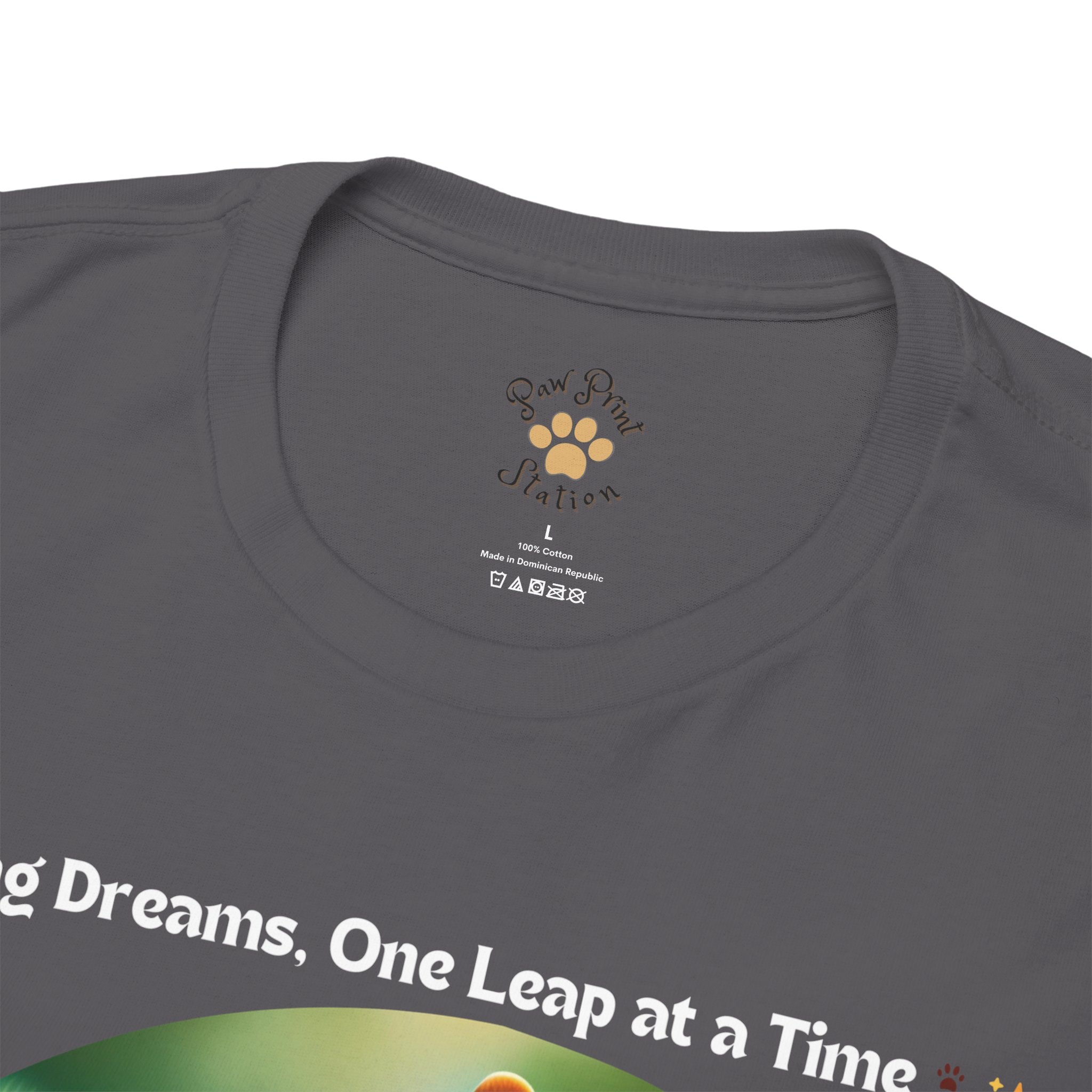 Unisex “Chasing Dreams, One Leap at a Time” Shiba Inu T‑Shirt – Ambitious Pup Gift