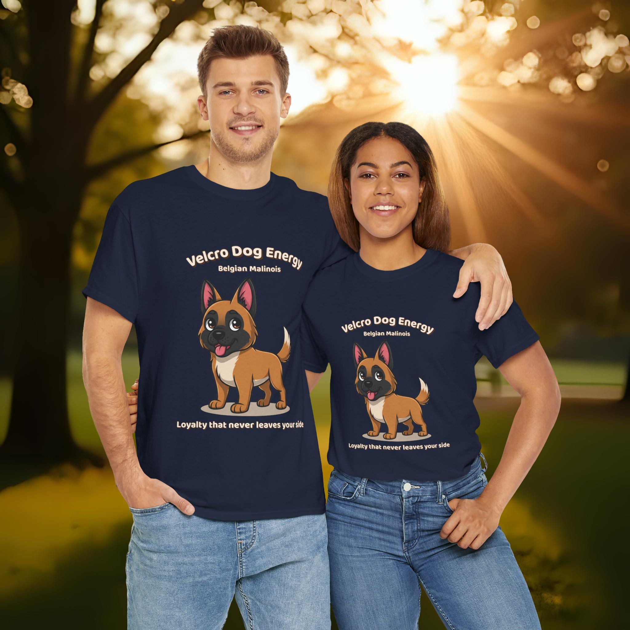 Unisex T-Shirt – Velcro Dog Energy: Belgian Malinois Everyday Moments Edition