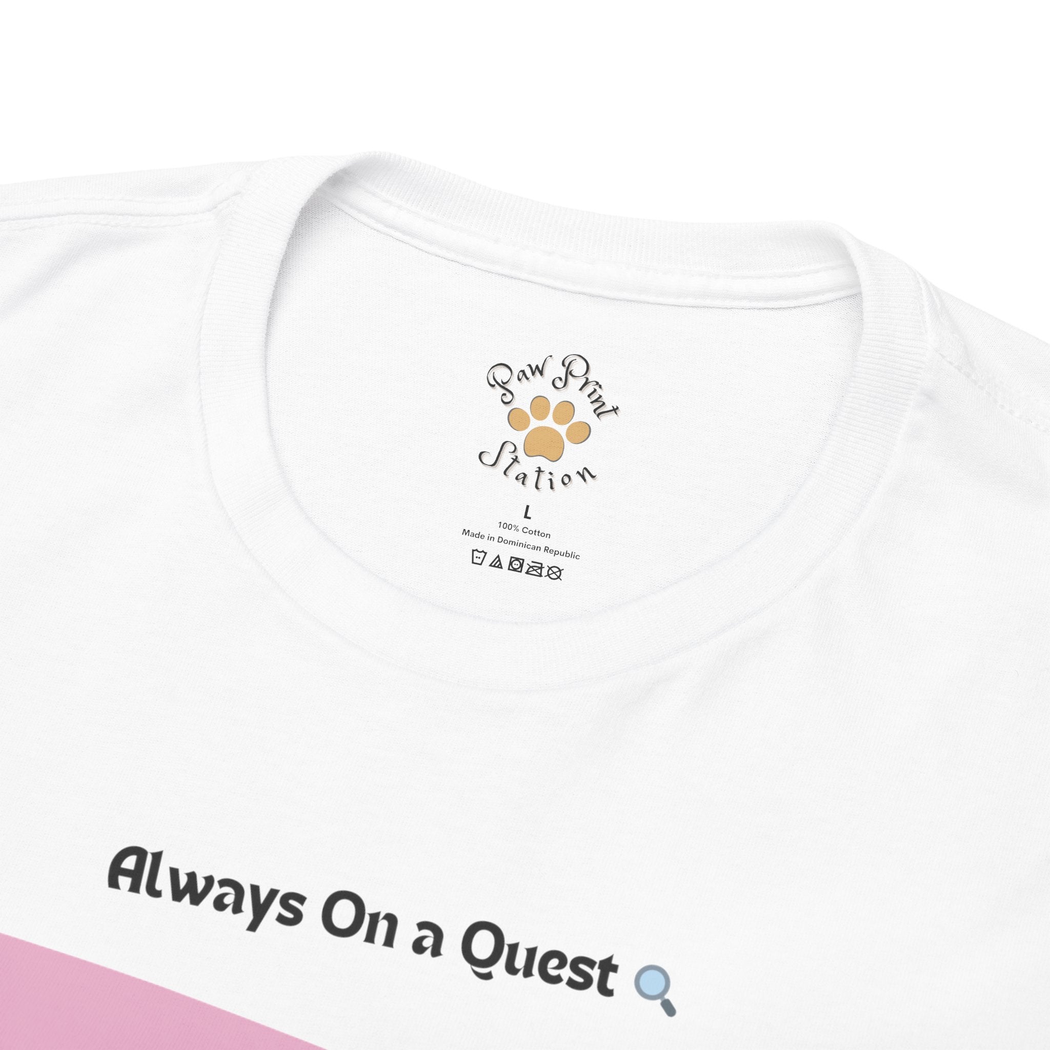 Unisex “Always On a Quest” Devon Rex T‑Shirt – Curious Kitty Gift
