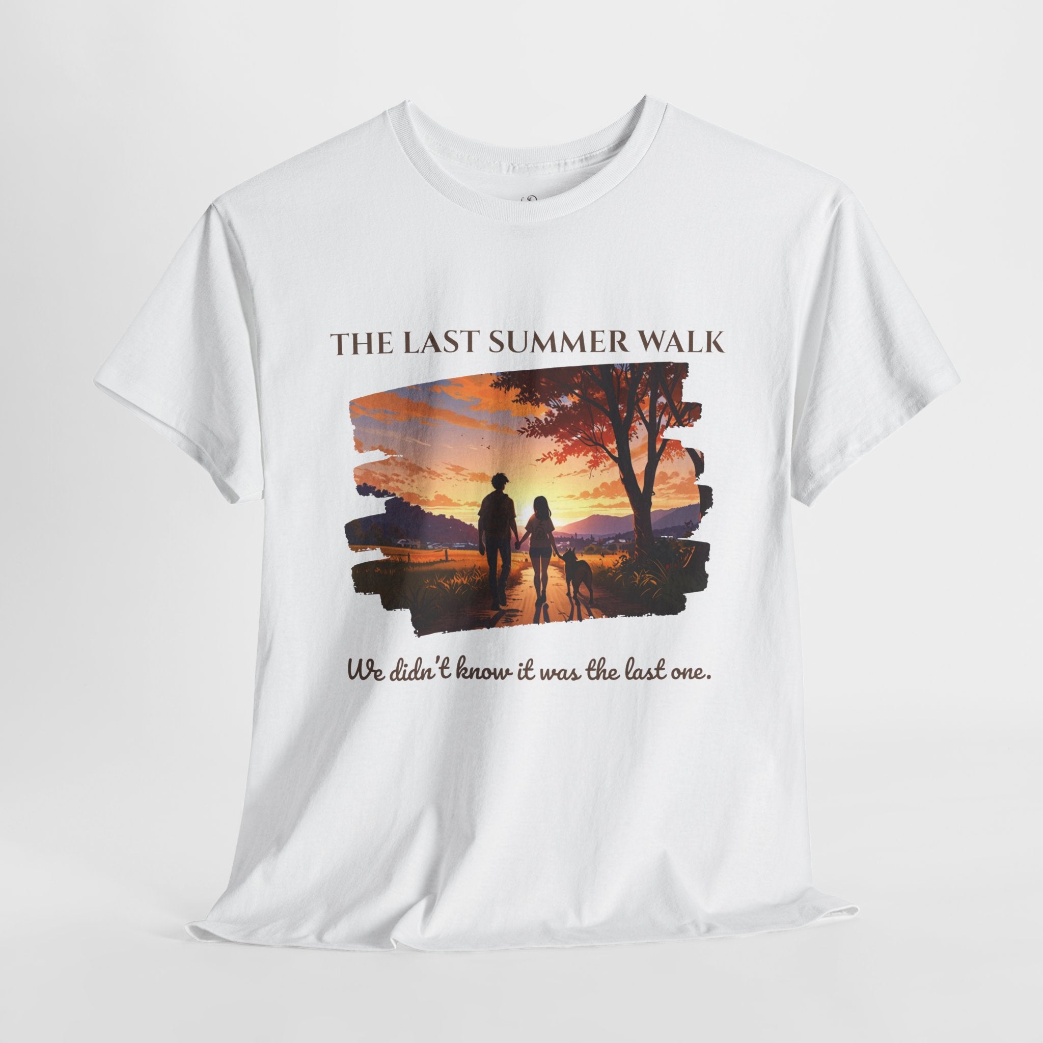 Unisex “The Last Summer Walk” Pet Parent T-Shirt – Sentimental Late Summer Dog Lover Tee
