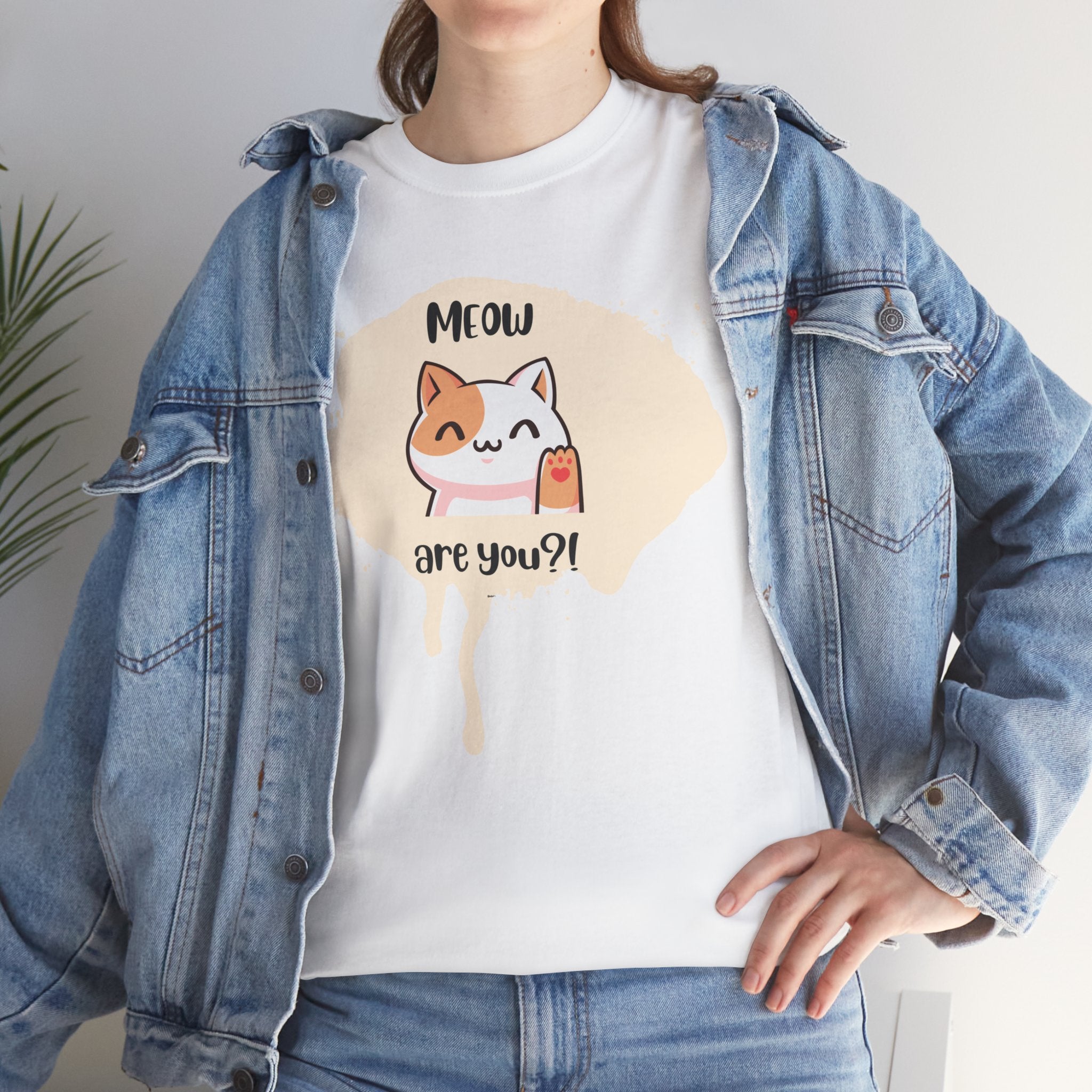 Unisex “Meow Are You?” T-Shirt – Playful Greeting, Cat Lover Gift