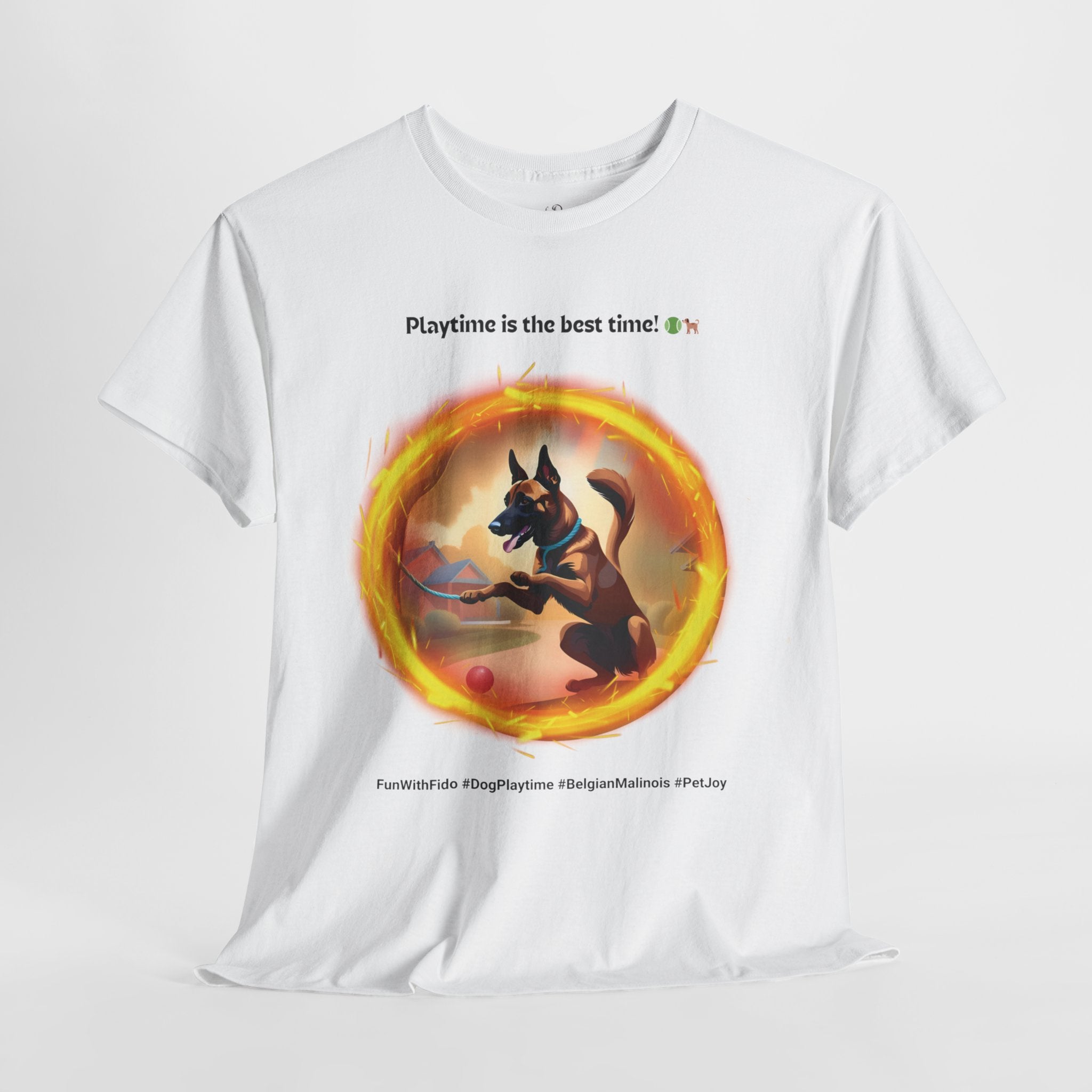 Unisex - Playtime is the Best Time: Belgian Malinois T-Shirt
