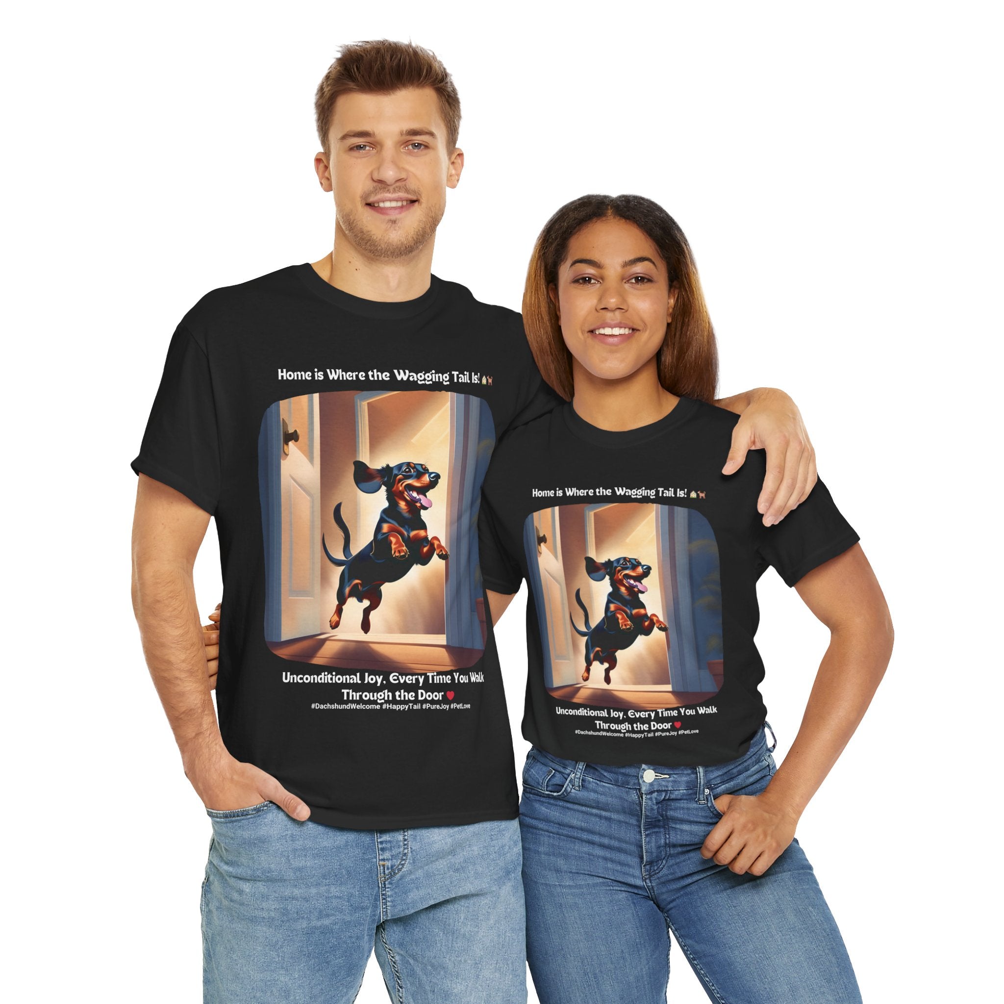 Unisex - Tail-Wagging Welcome: Dachshund Joy T-Shirt