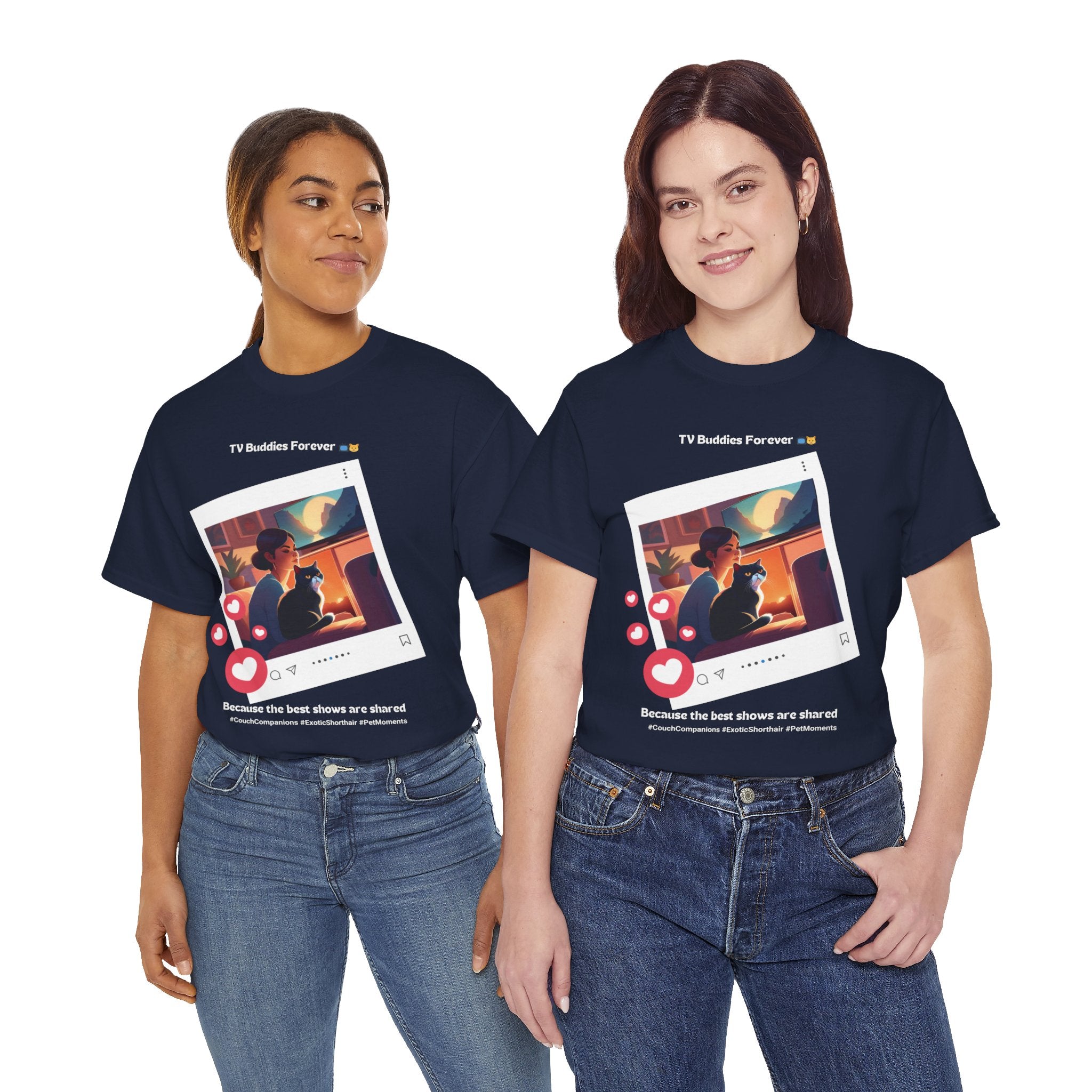 Women's - TV Buddies Forever: Exotic Shorthair Love T-Shirt