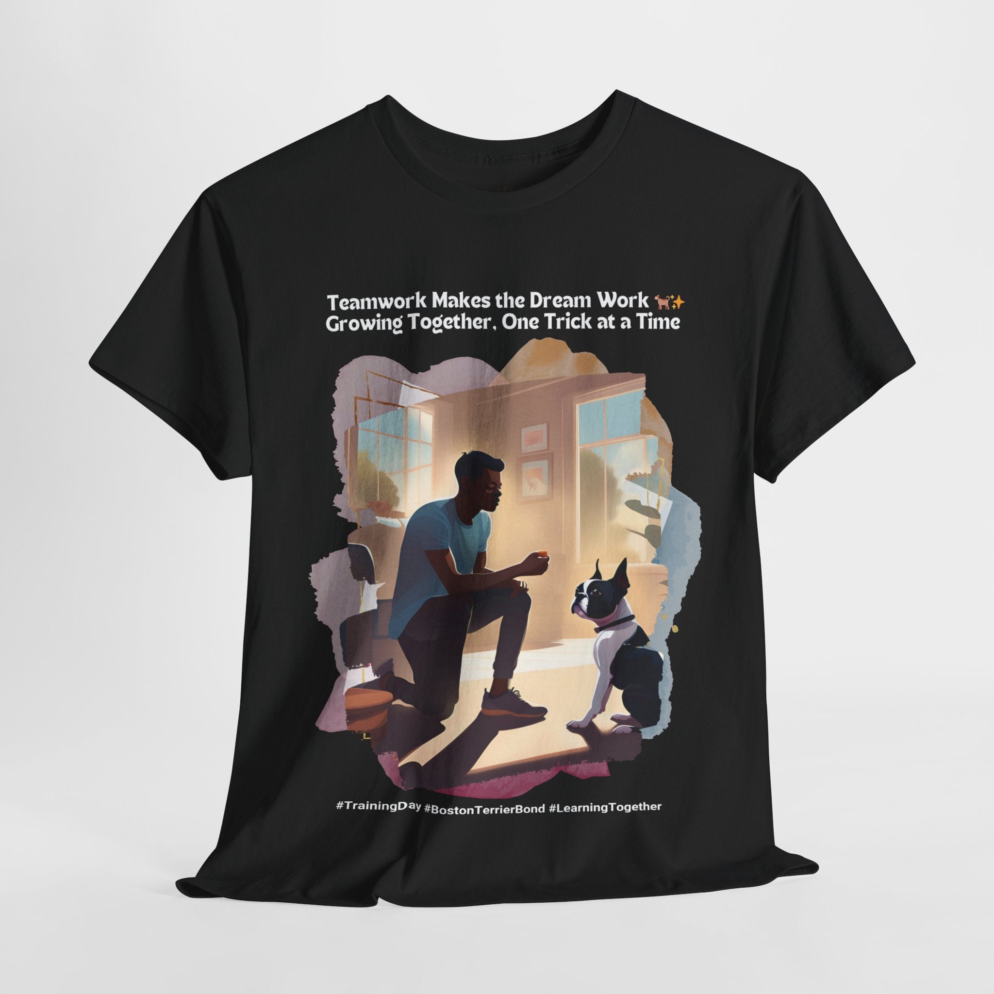 Men's - Learning Together: Boston Terrier Training T-Shirt