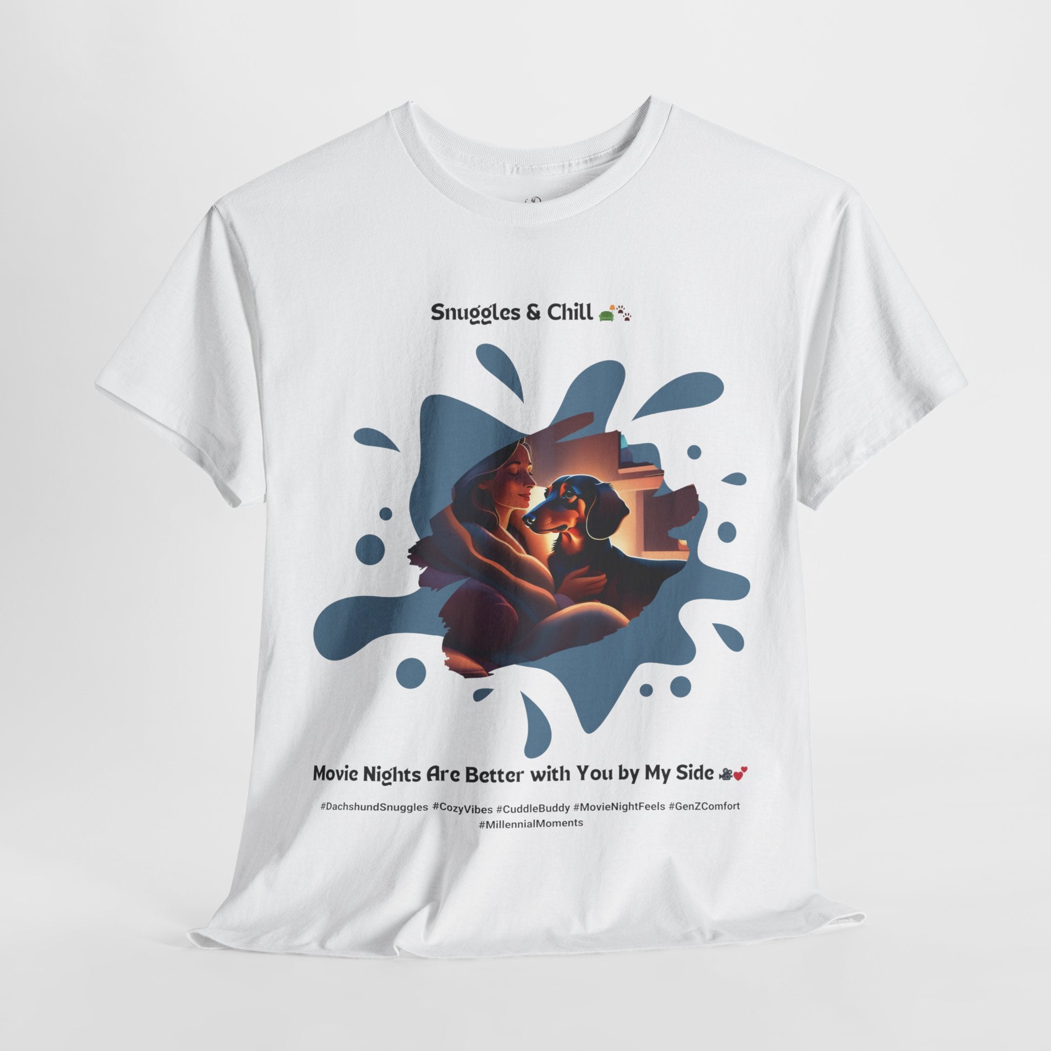 Women's - Snuggles & Chill: Dachshund Movie Night T-Shirt
