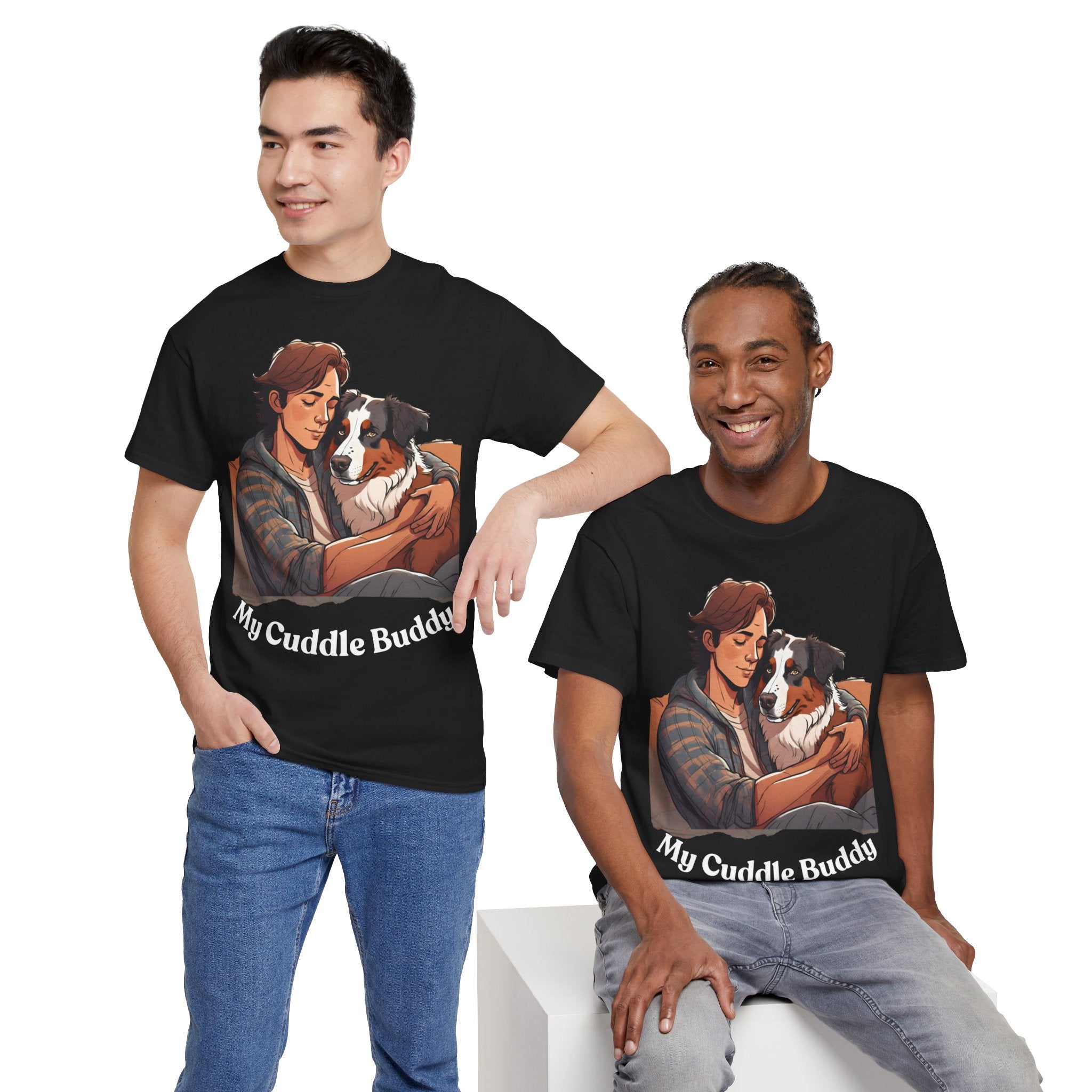 Men's - My Cuddle Buddy: Australian Shepherd T-Shirt