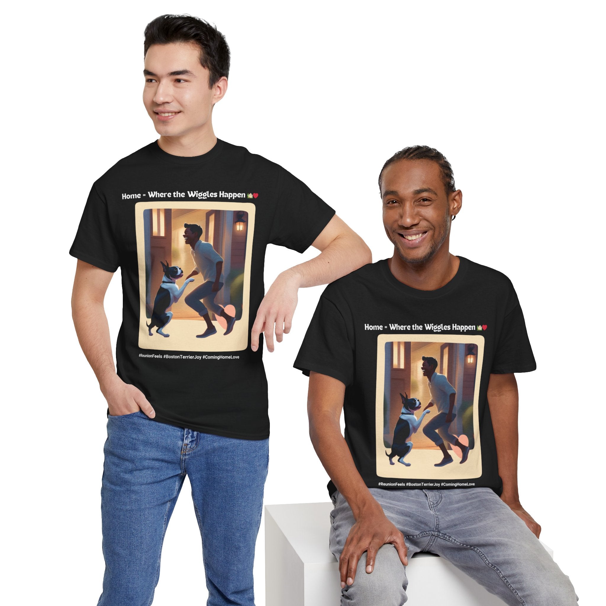Men's - Boundless Joy: Boston Terrier Reunion T-Shirt