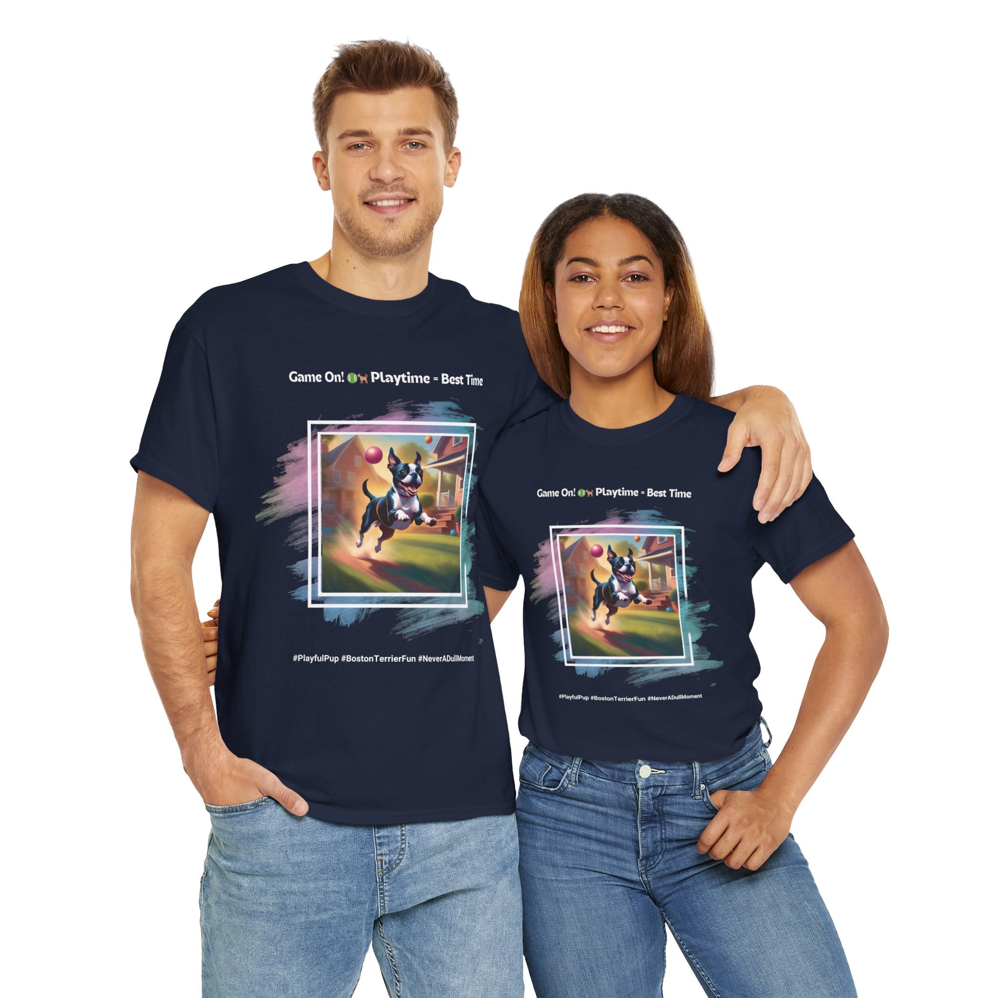 Unisex - Playtime = Best Time: Boston Terrier T-Shirt