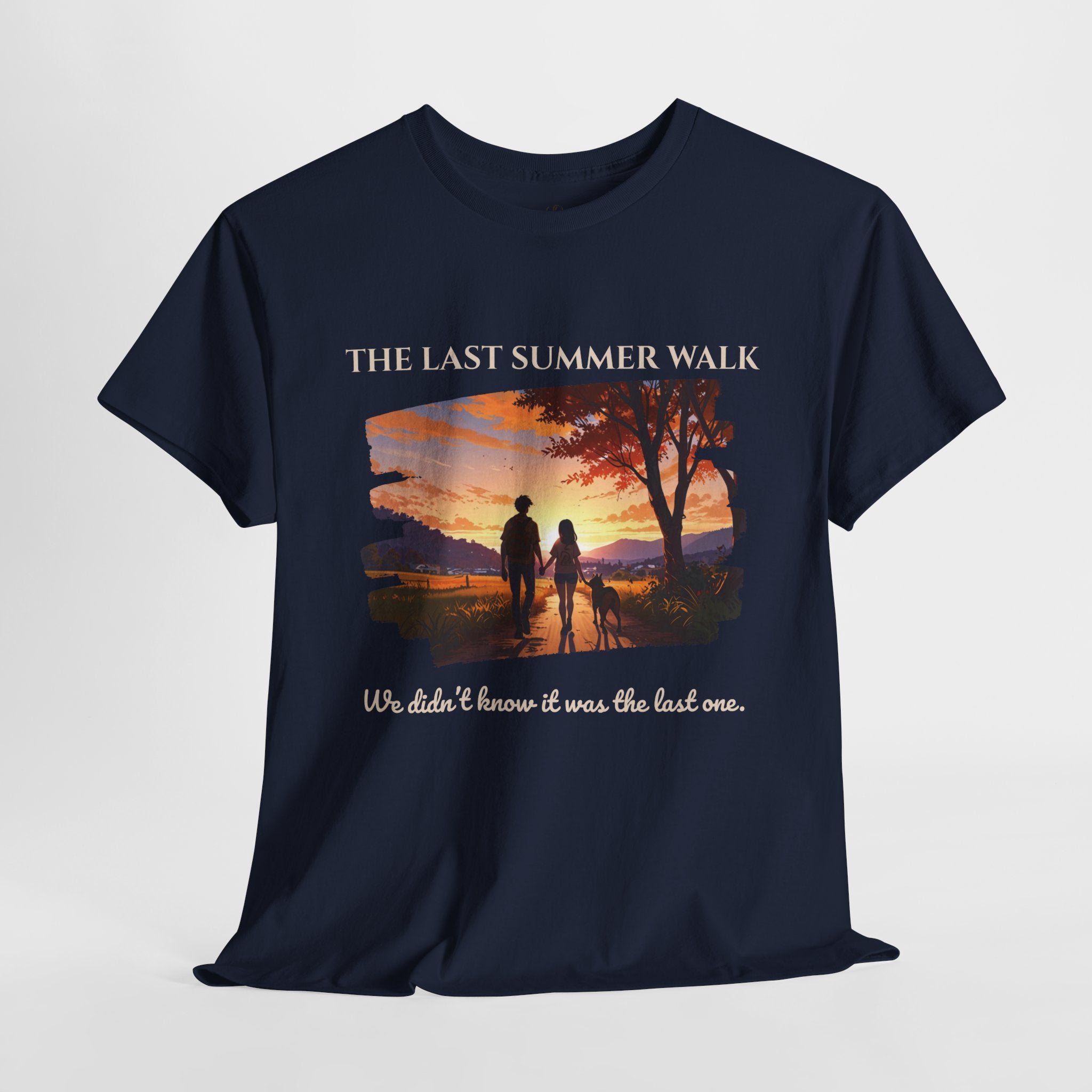 Unisex “The Last Summer Walk” Pet Parent T-Shirt – Sentimental Late Summer Dog Lover Tee