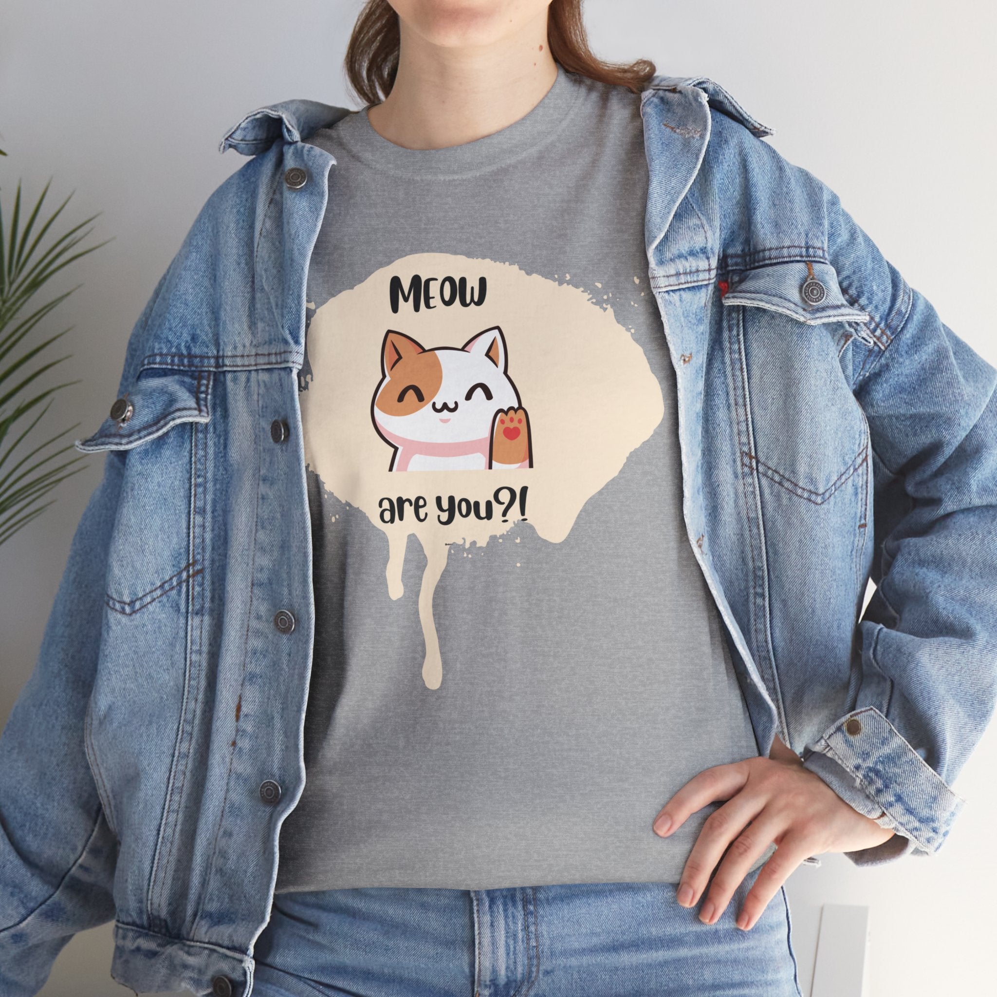 Unisex “Meow Are You?” T-Shirt – Playful Greeting, Cat Lover Gift