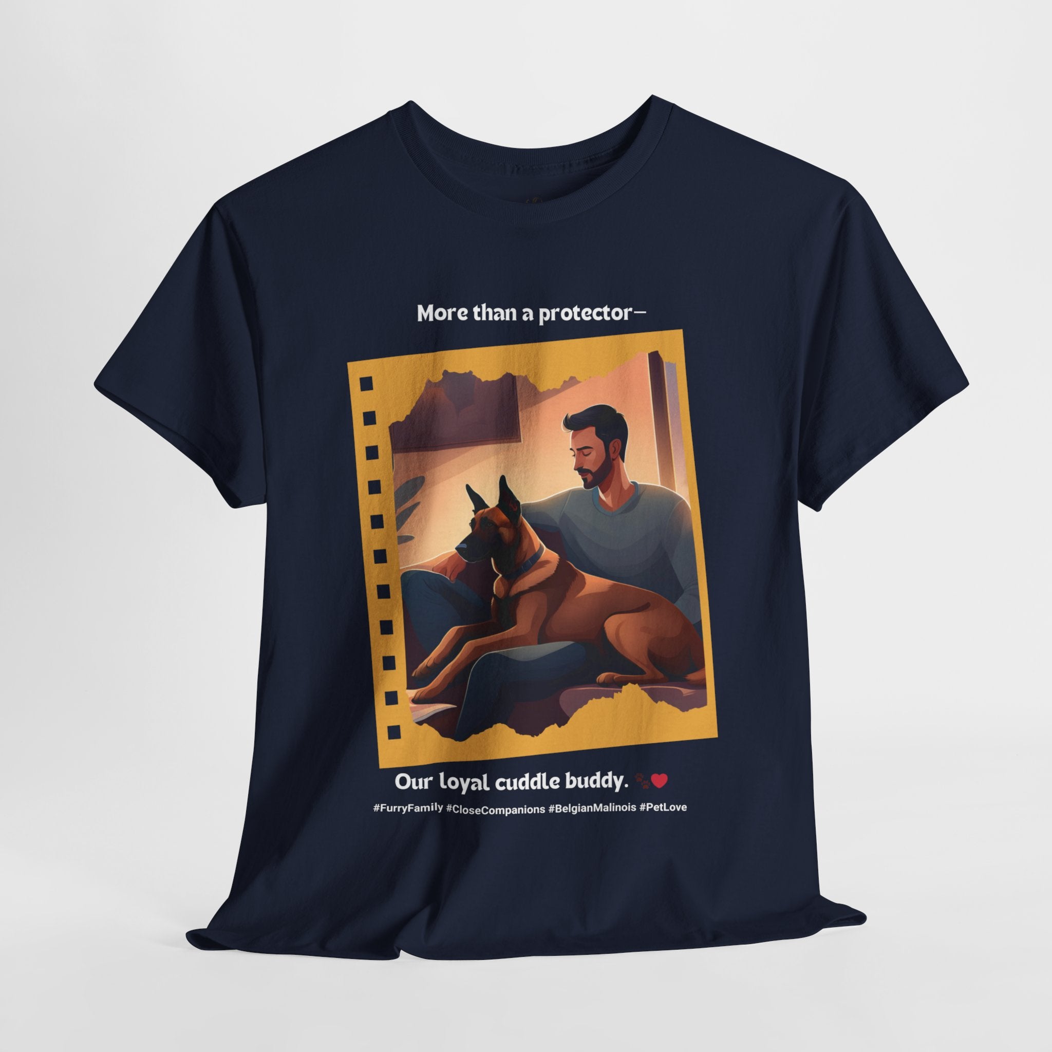 Men's - Loyal Cuddle Buddy: Belgian Malinois T-Shirt