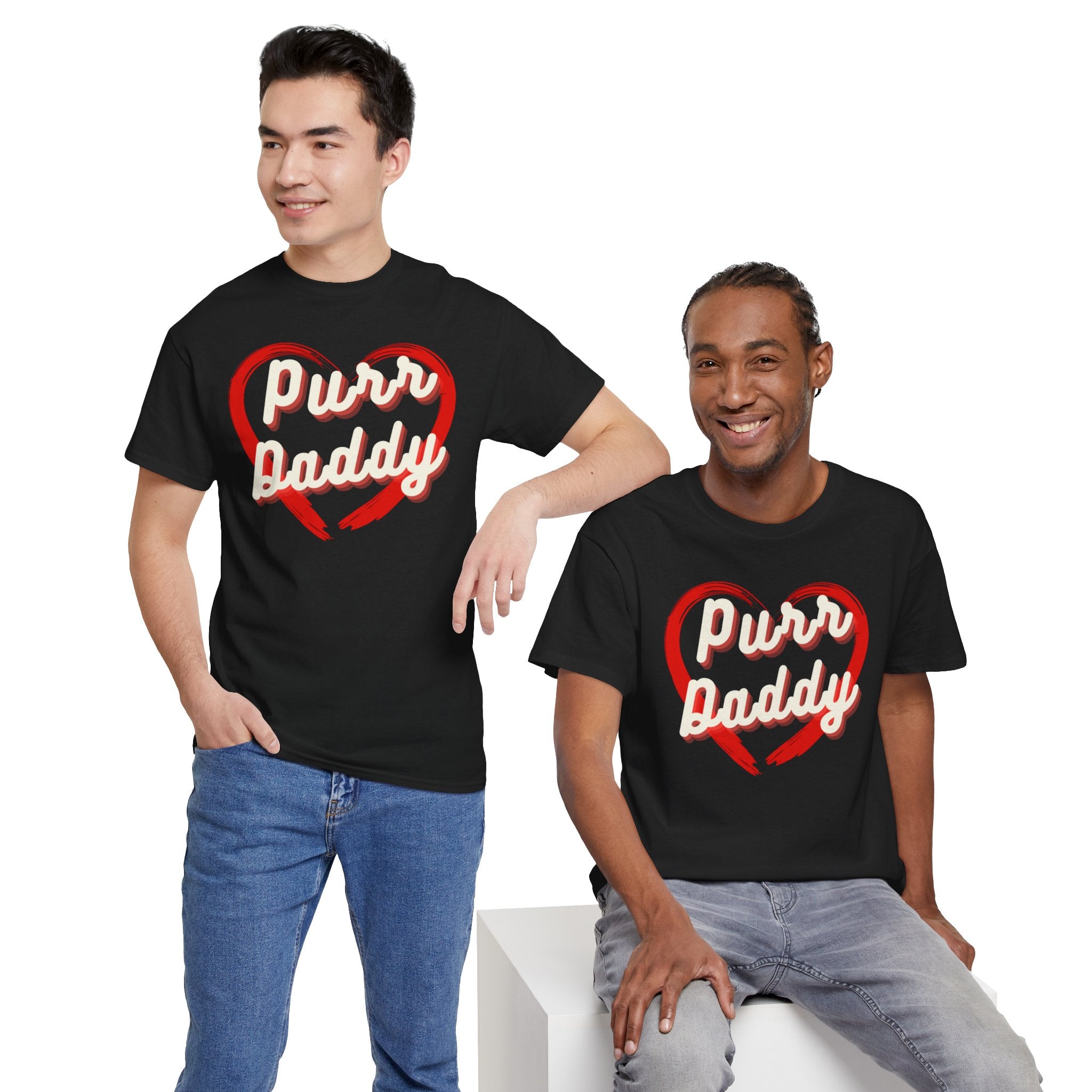 Men’s “Purr Daddy Pride” T-Shirt – Cat Dad Love, Feline Lover Gift