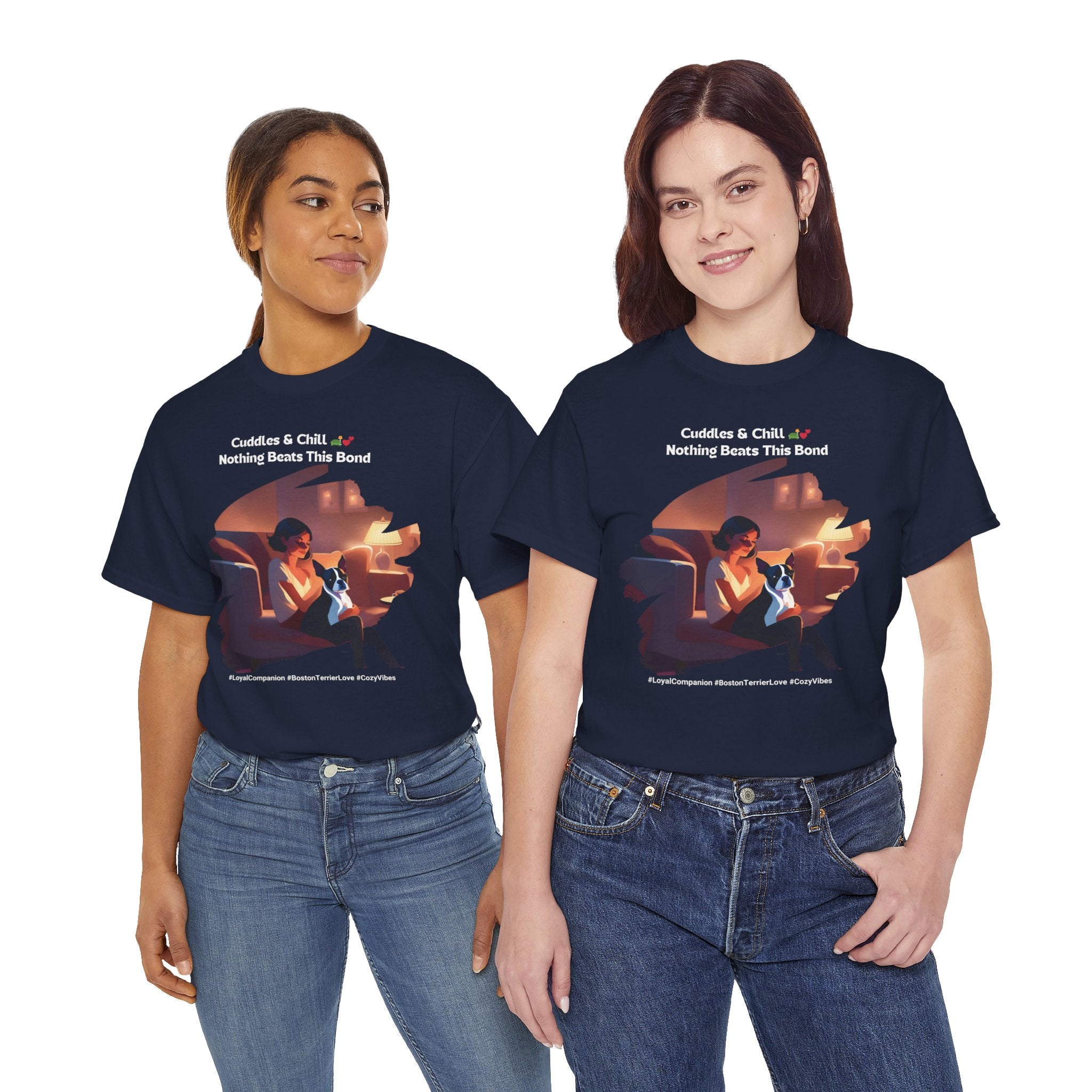 Women’s “Loyal Companion” Boston Terrier T‑Shirt – Faithful Pup Mom Gift