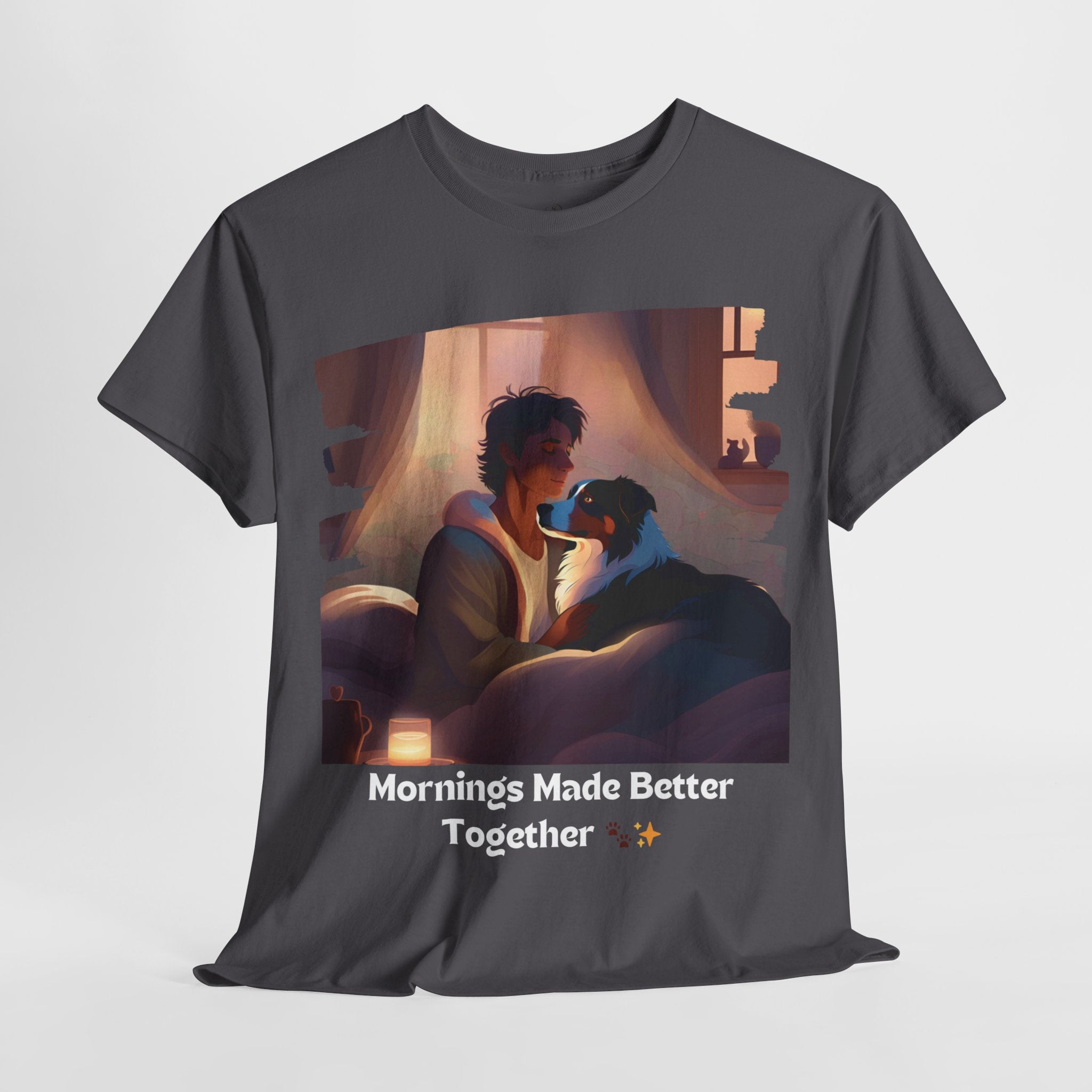 Men’s “Mornings Made Better with My Aussie” T‑Shirt – Morning Pup Dad Gift