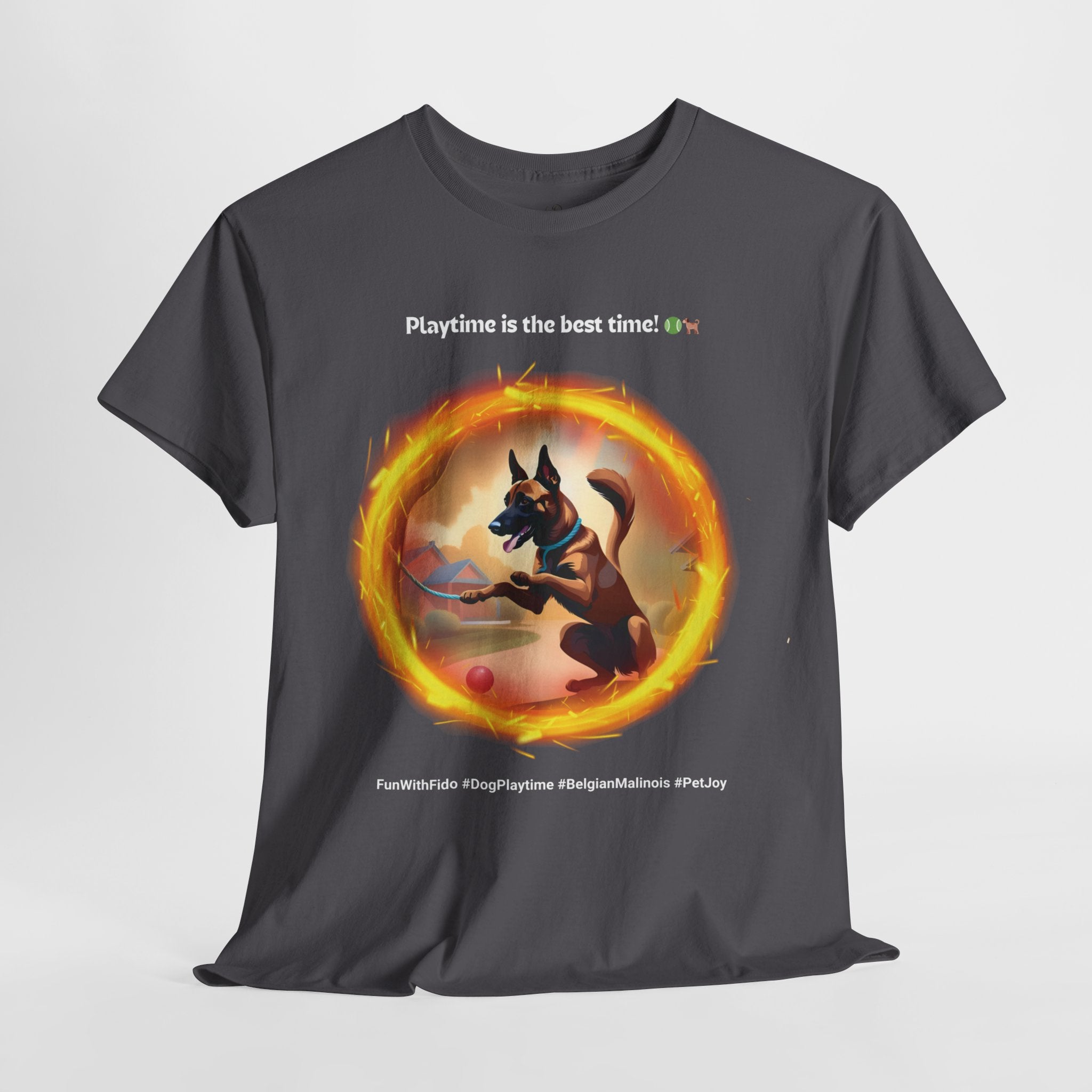 Unisex - Playtime is the Best Time: Belgian Malinois T-Shirt