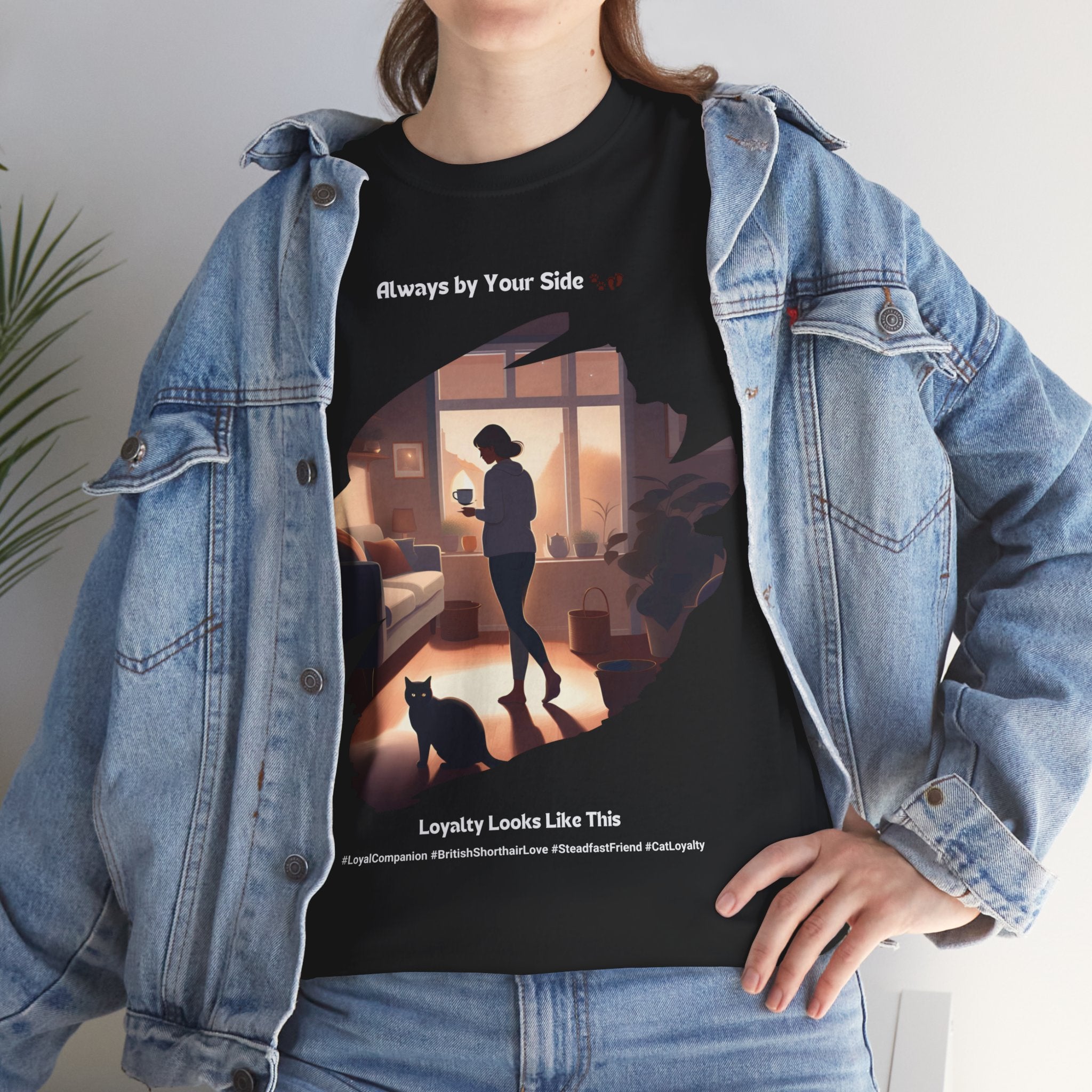 Women’s “Ever-Present Purr” British Shorthair T-Shirt – Loyal Kitty, Cat Mom Gift